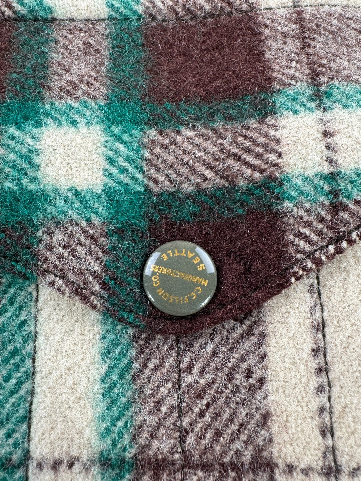 Snap on Vintage 1951 Filson Peppermint Patty Mackinaw Cruiser Jacket SZ XL