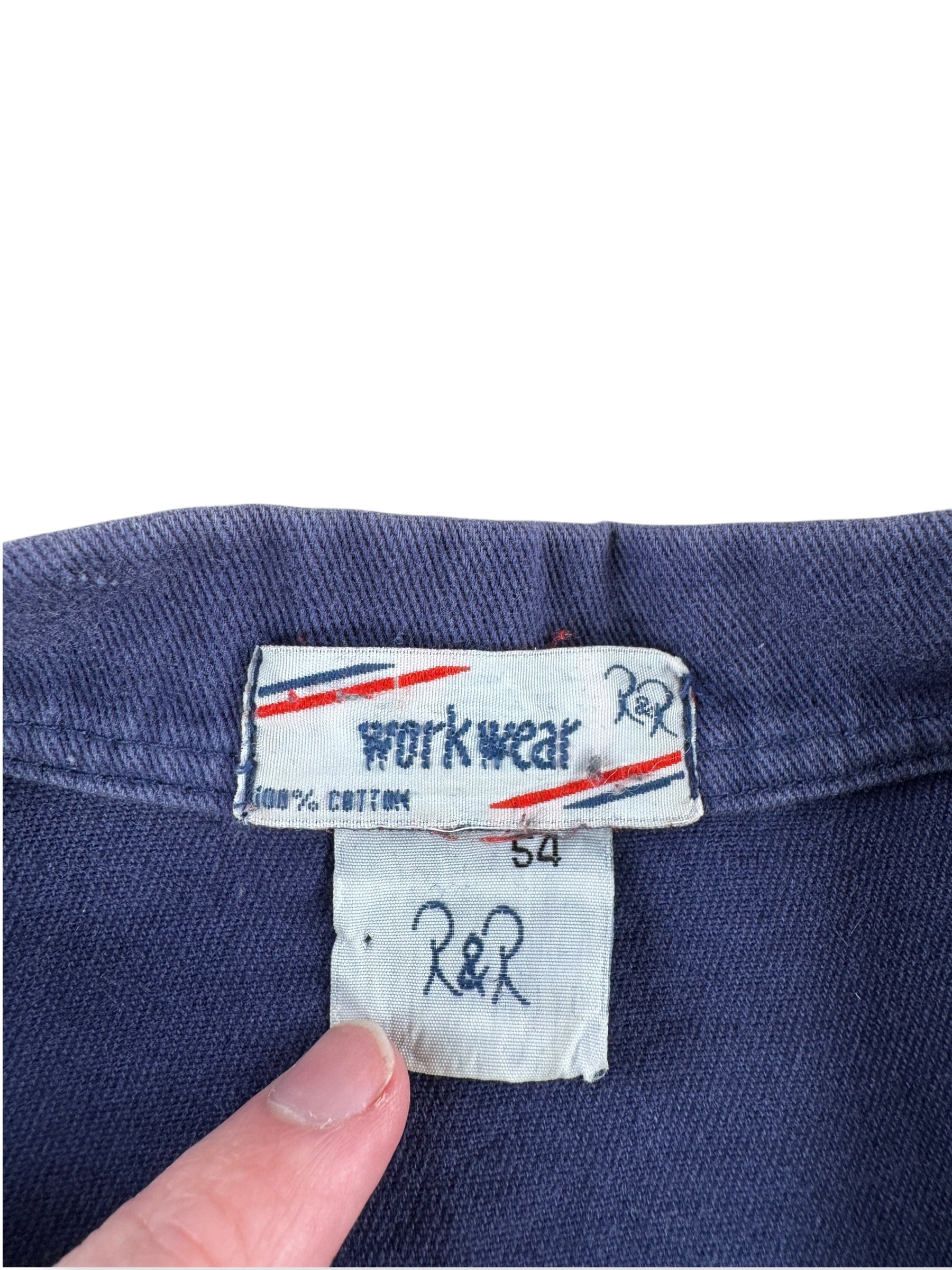 Tag on Vintage R&R Workwear French Chore Coat SZ L