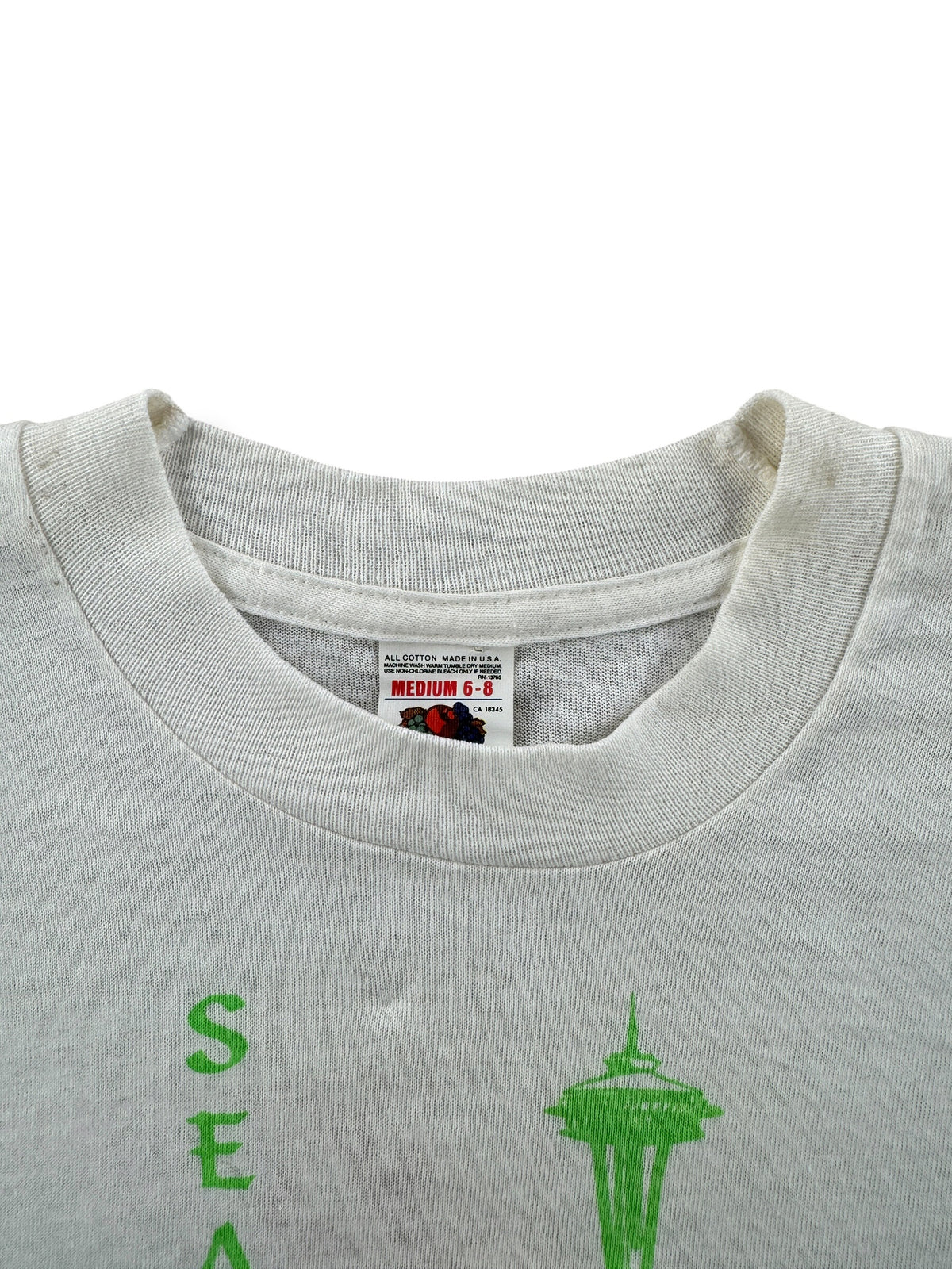 Collar on Vintage Seattle Baby Tee SZ XS