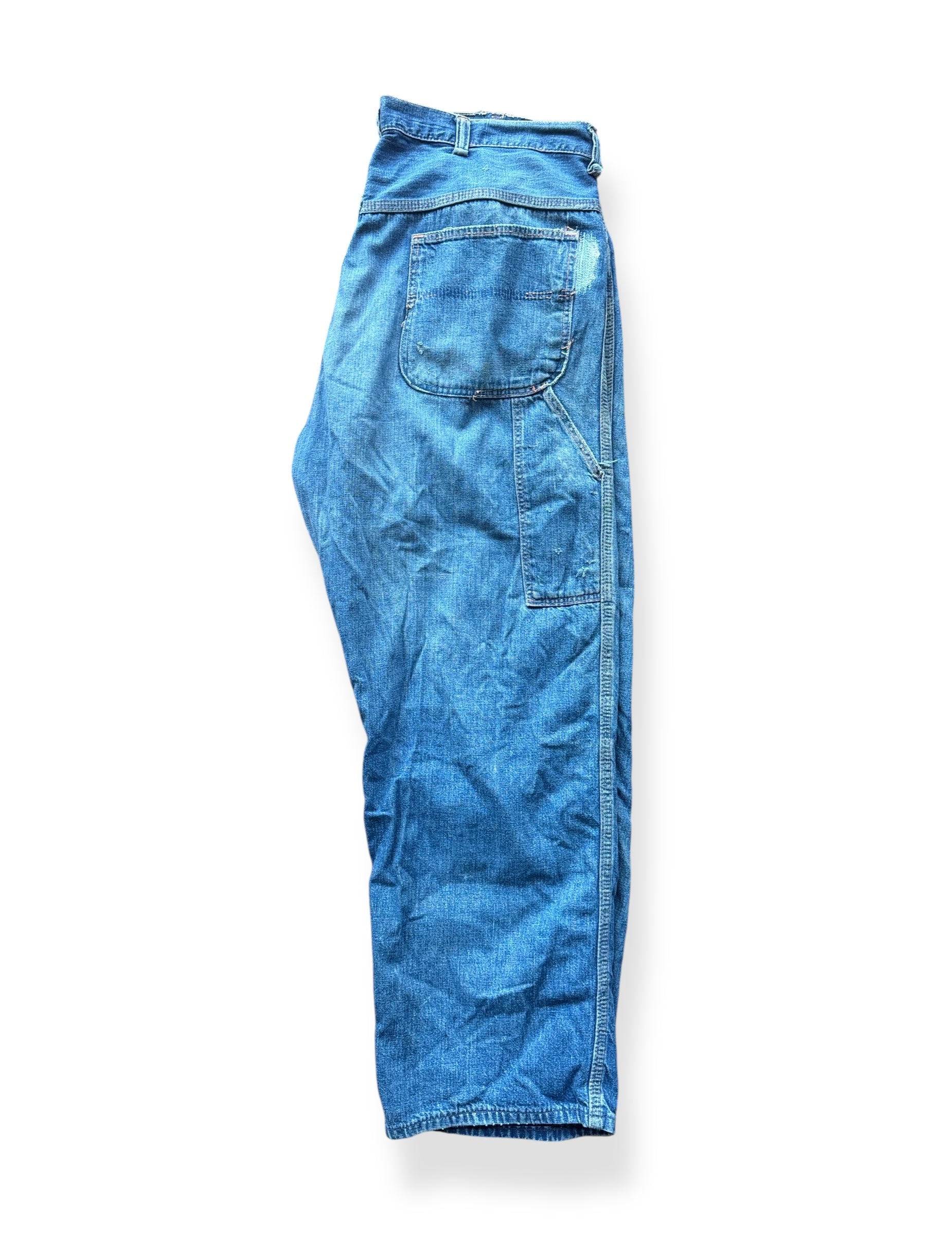 Unfolded Vintage Hand Repaired Denim Carpenter Pants SZ W38