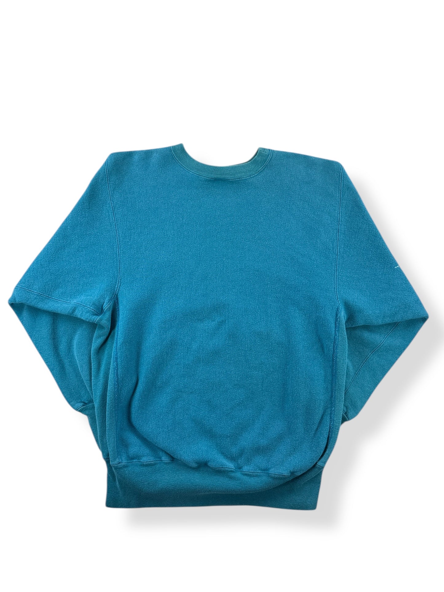 Back of Vintage Teal Champion Reverse Weave Crewneck SZ XL (Fits M)