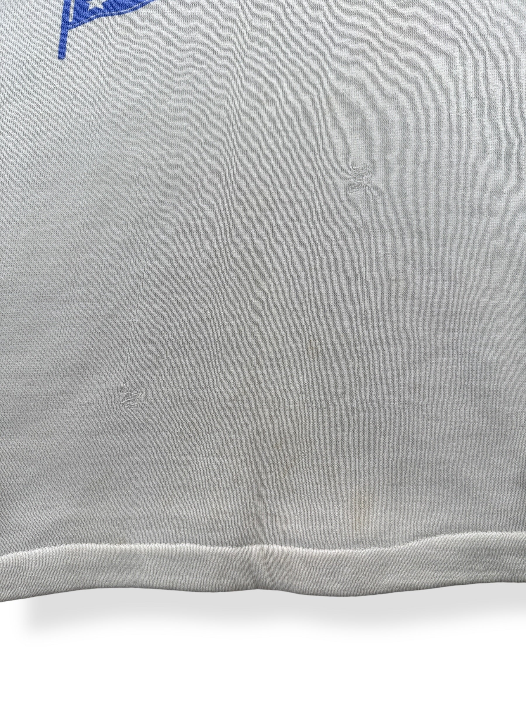 Stain on Vintage Boatneck Phi Frat Sweatshirt SZ S