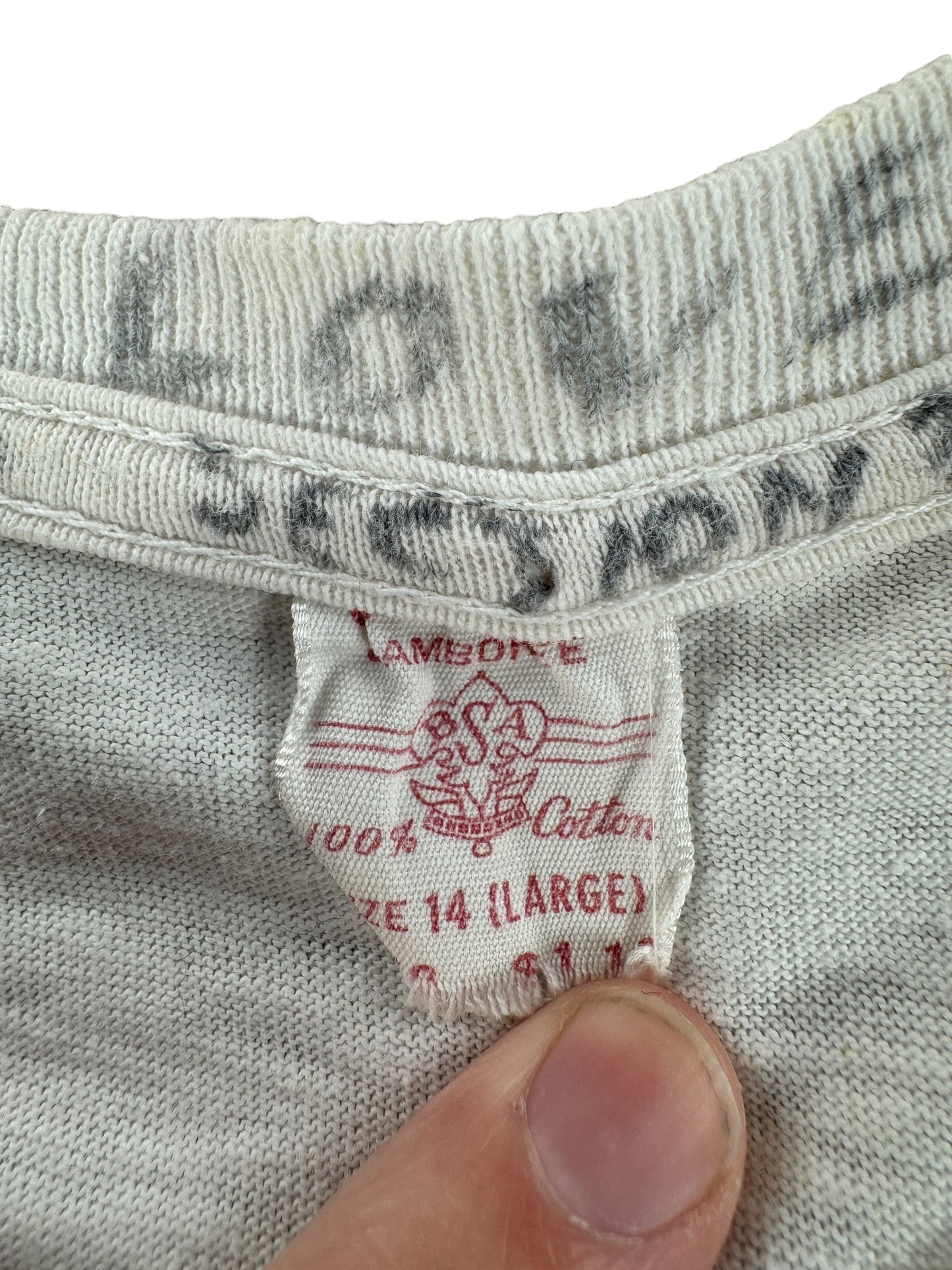 Tag on Vintage 1960 Colorado Springs Boy Scout Jamboree Tee SZ S