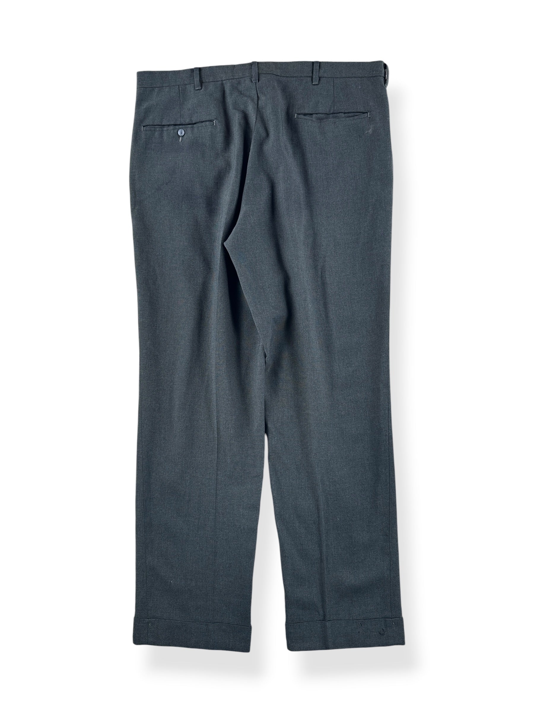 Back of Vintage Towncraft Grey Wool Dress Trousers W36