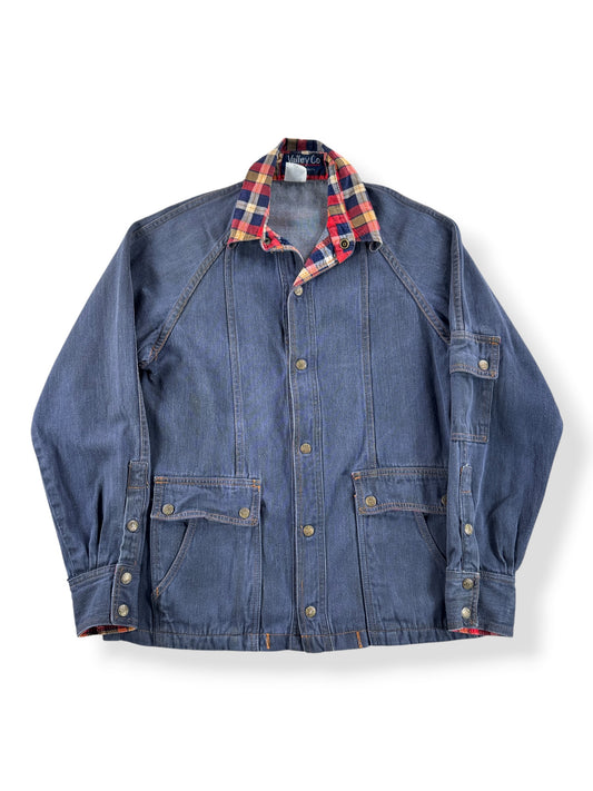 Front of Vintage 1970’s Denim Jacket With Cotton Flannel Trim SZ M