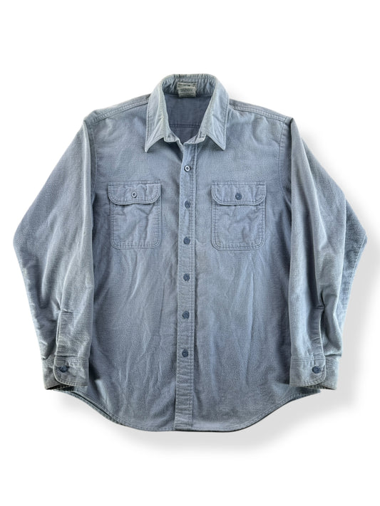Front of Vintage Prentiss Blue Chamois Shirt SZ L
