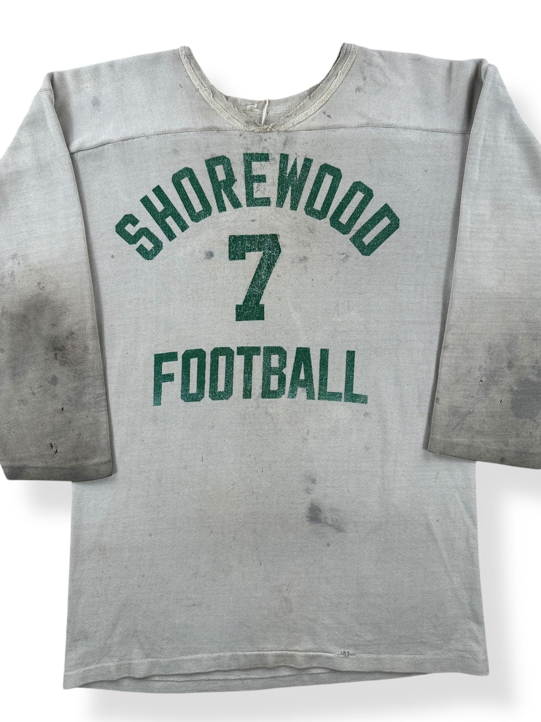 Front Close Up of Vintage Shorewood Football Jersey SZ M