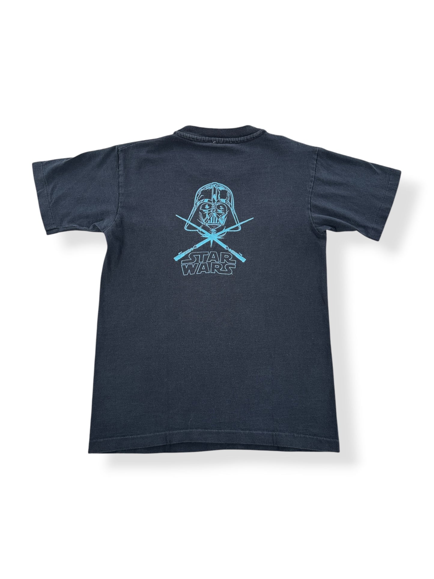 Back of Vintage 80s Glow In The Dark Star Wars Tee SZ S