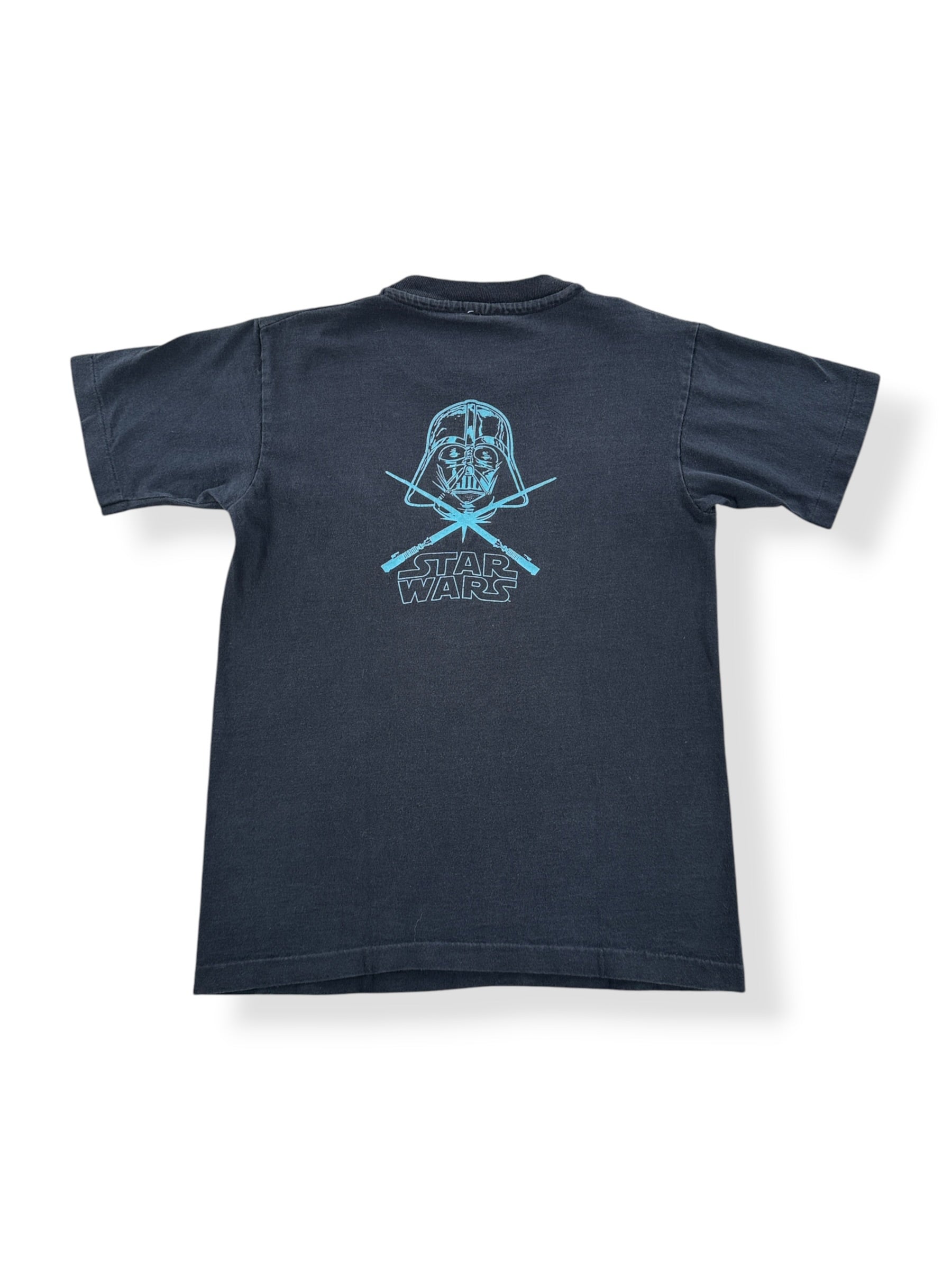 Back of Vintage 80s Glow In The Dark Star Wars Tee SZ S