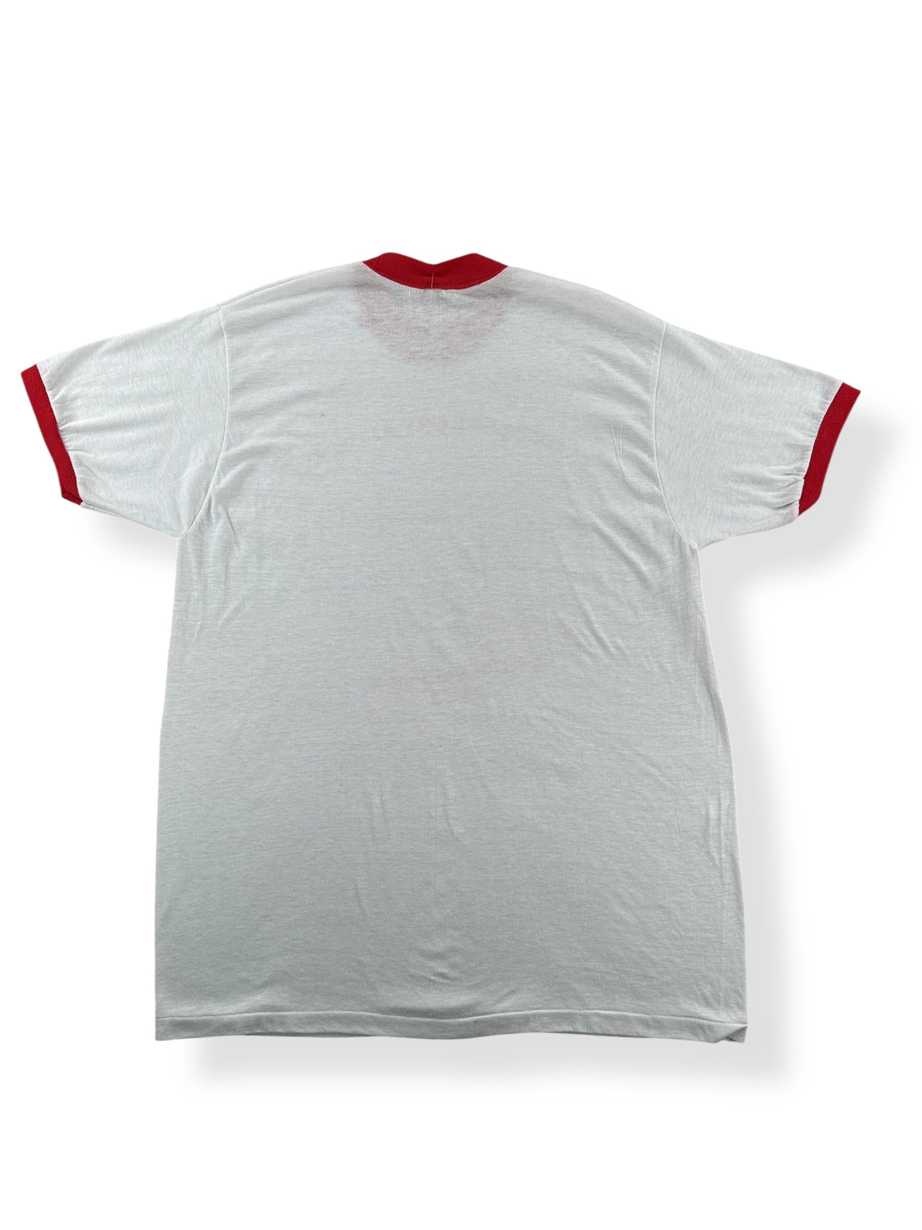 Back of Vintage Moose Heart Running Ringer Tee SZ M