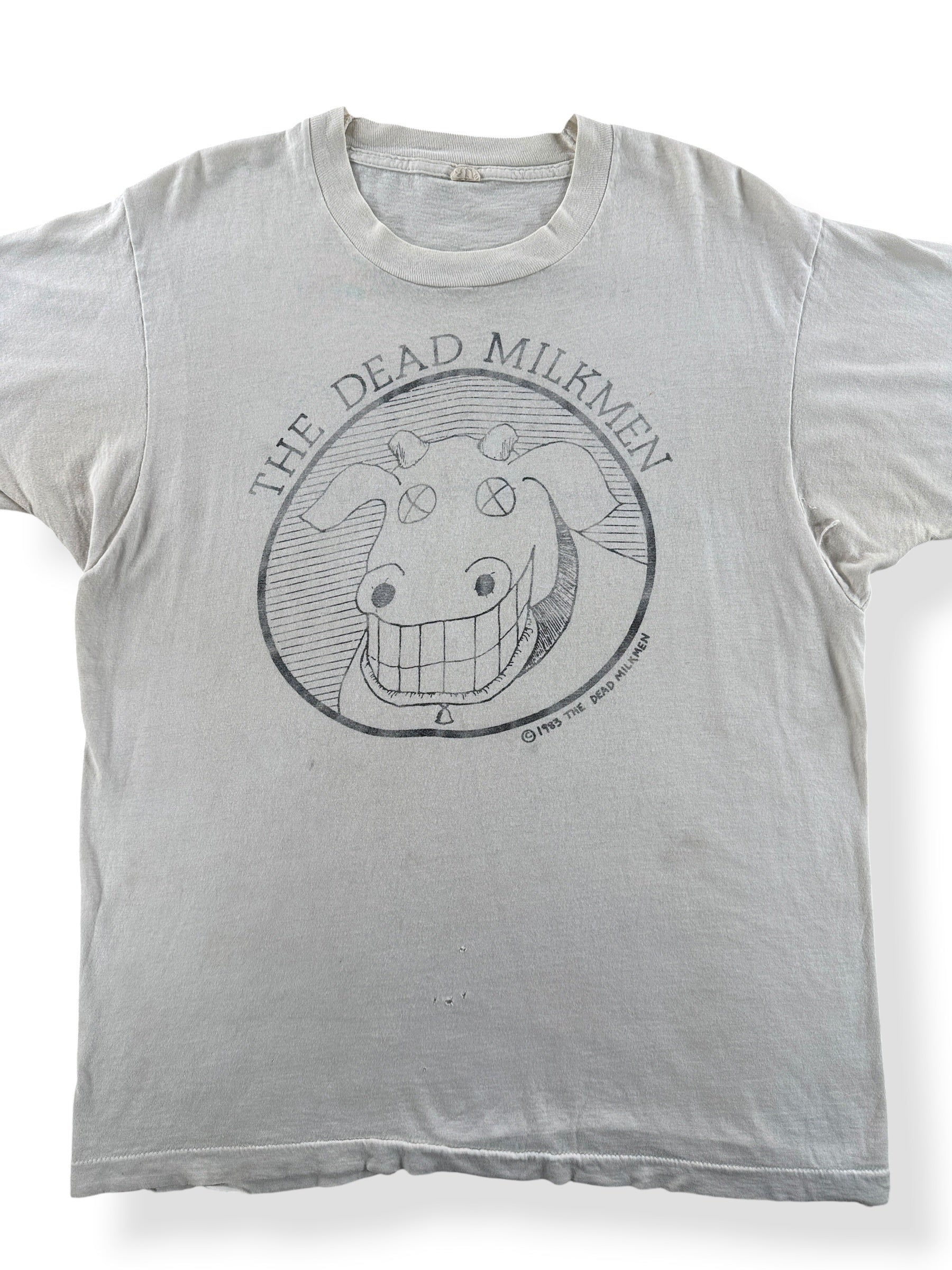 Front Close Up of Vintage Dead Milkmen Metaphysical Graffiti Tee SZ L