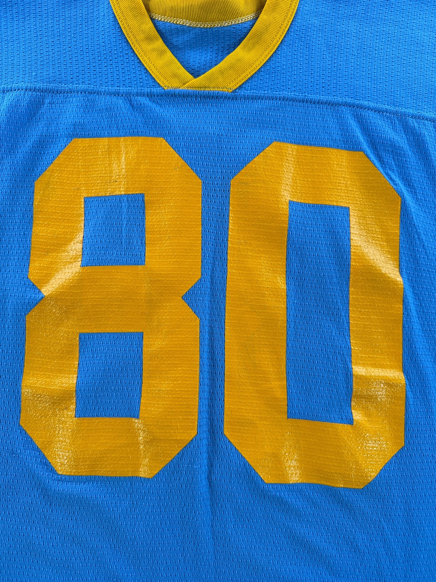Graphic of Vintage Russell Athletic Football Jersey SZ L (Fits M)