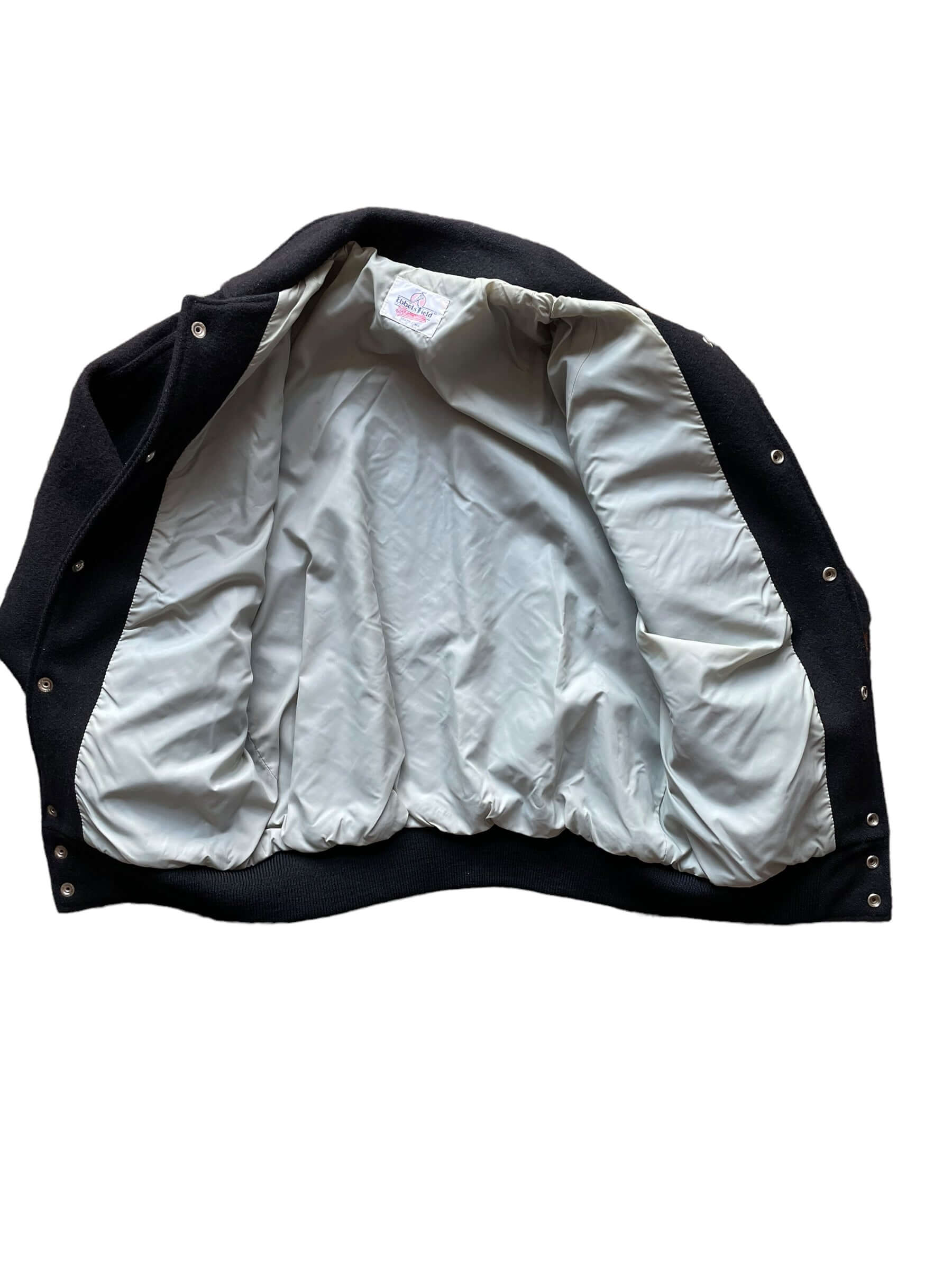 Open view of Ebbet's Field American Giants Varsity Jacket