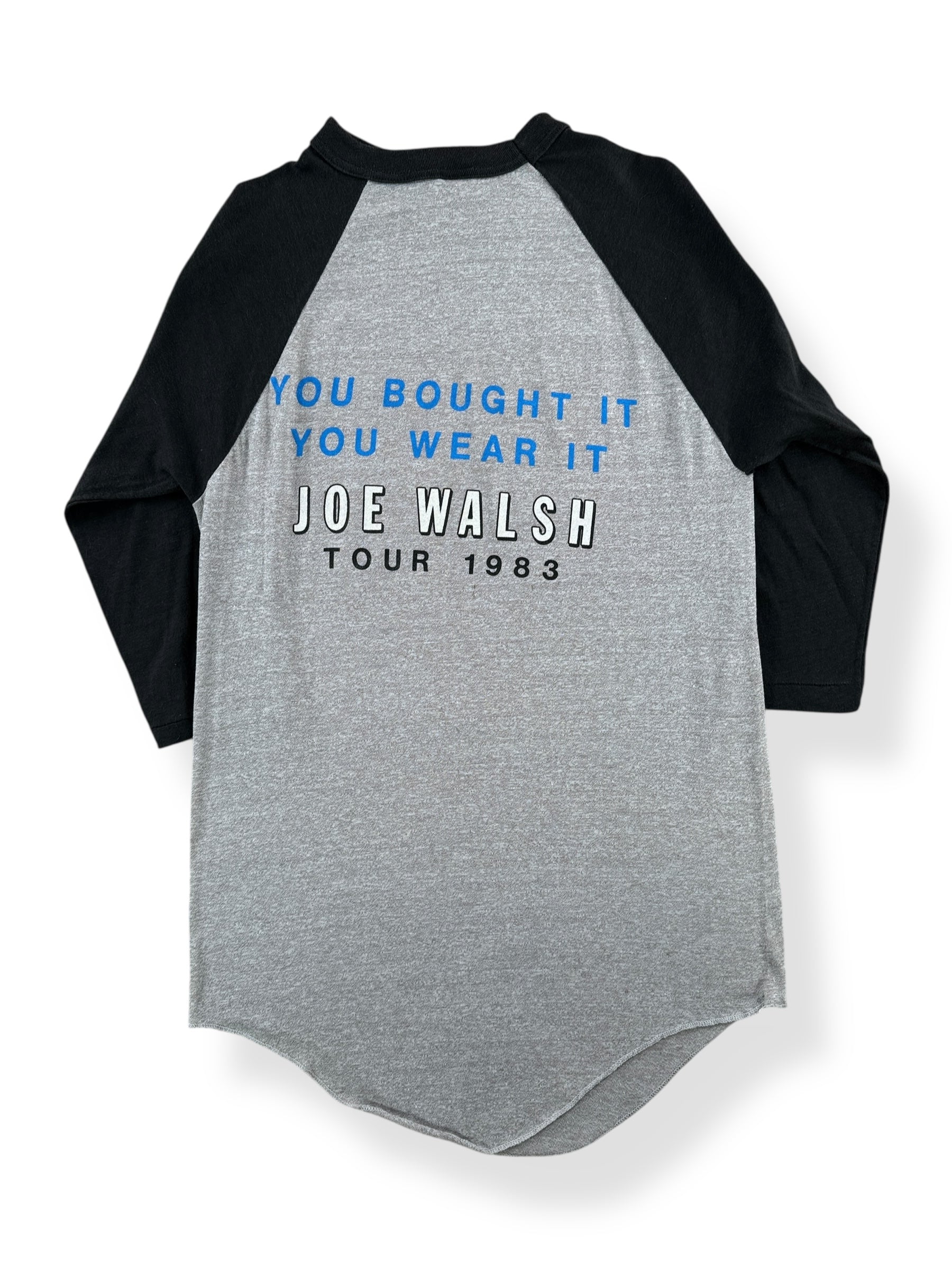 Back of Vintage Joe Walsh Tour '83 Raglan Tee SZ S