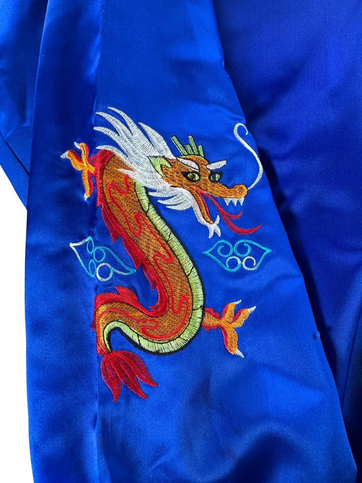 Sleeve Embroidery on Vintage Korea Souvenir Jacket SZ XL