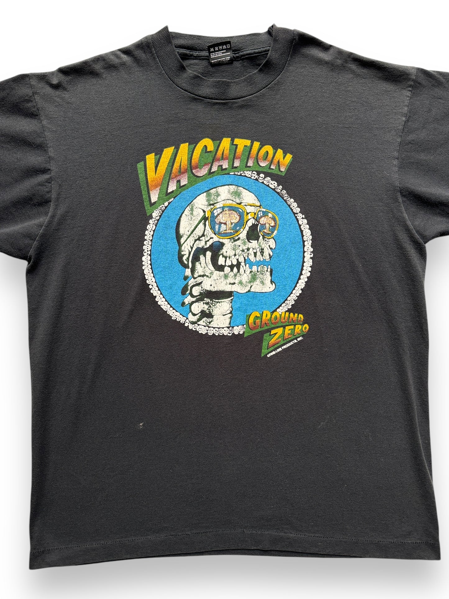 front close up of Vintage Vacation Ground Zero Tee SZ XL