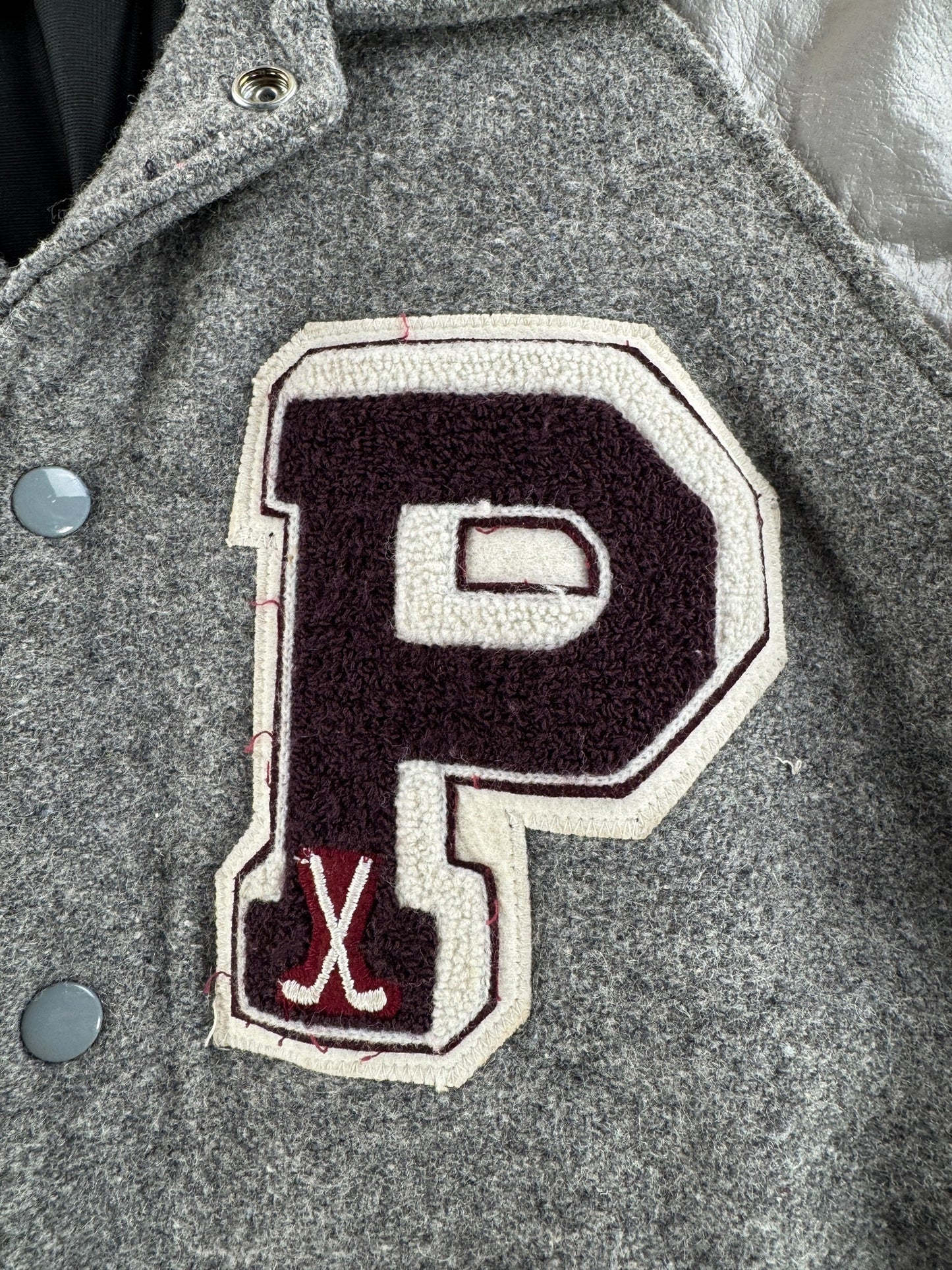 Patch on Vintage Varsity Jacket SZ L