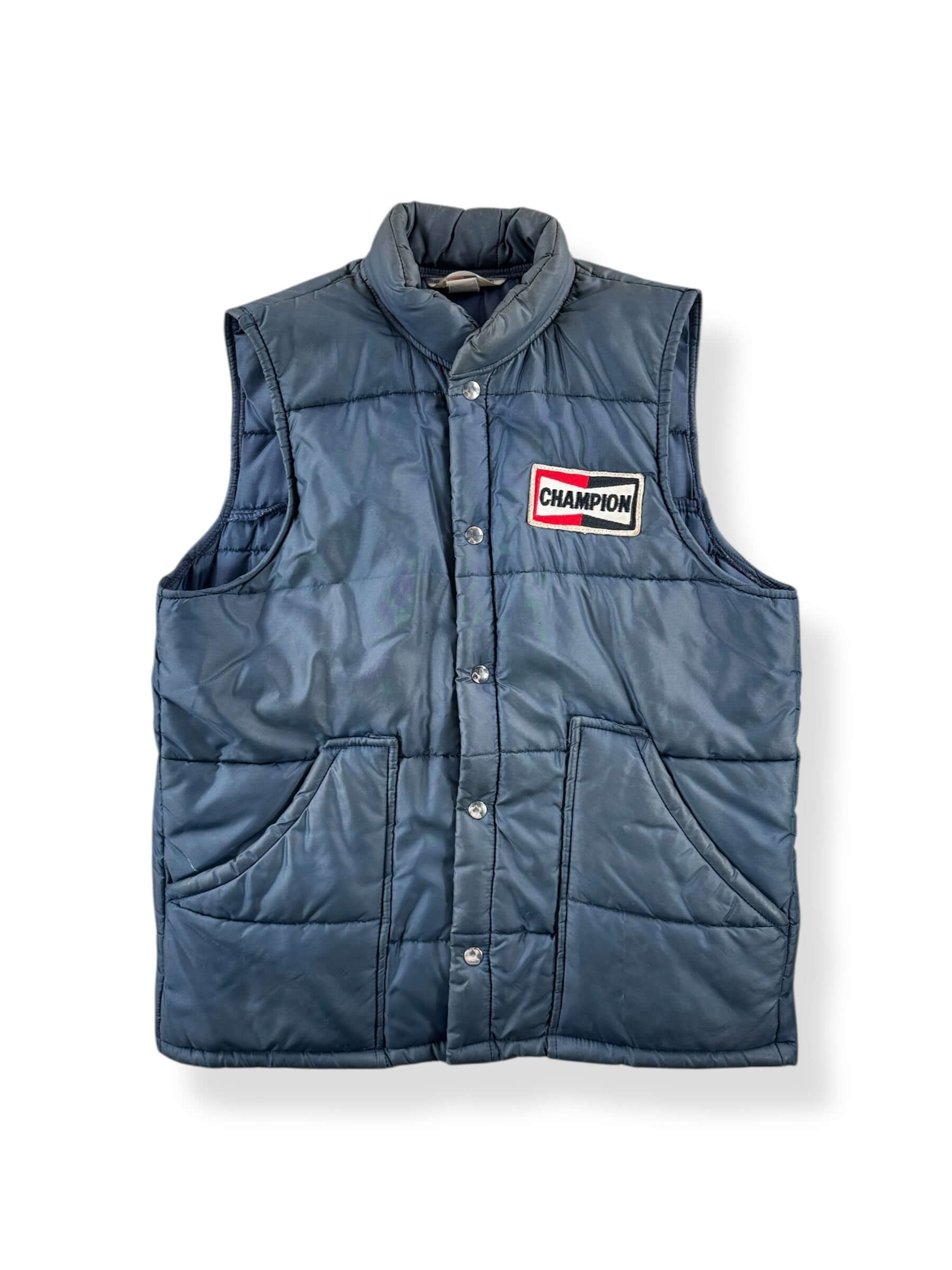 Front of Vintage Champion Puffer Vest SZ M