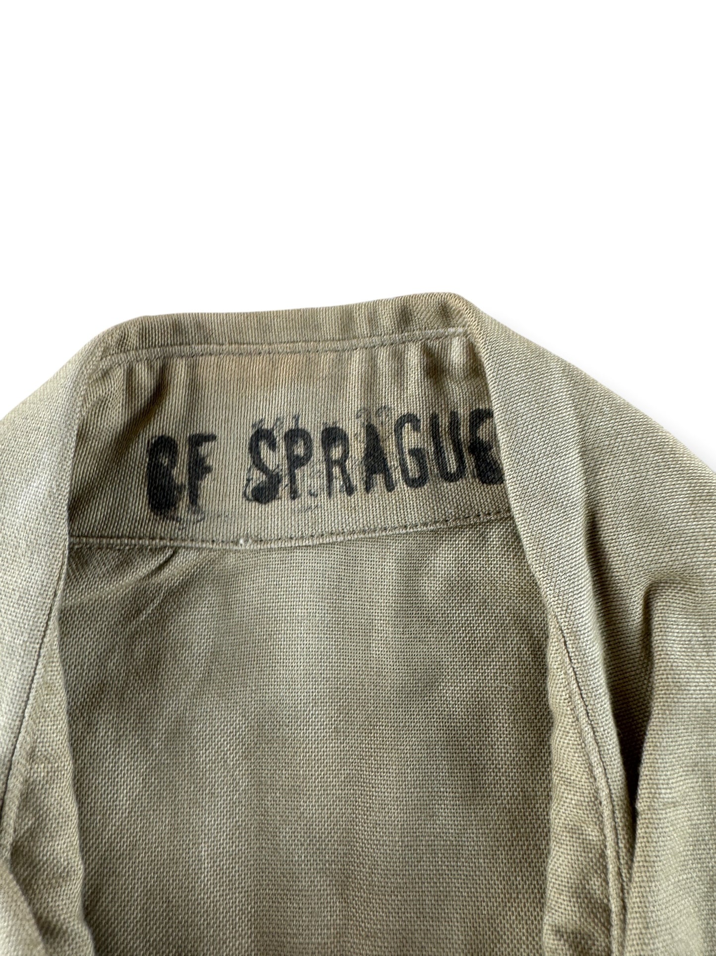 Name on Vintage Vietnam Era US Army Button Up Shirt SZ S