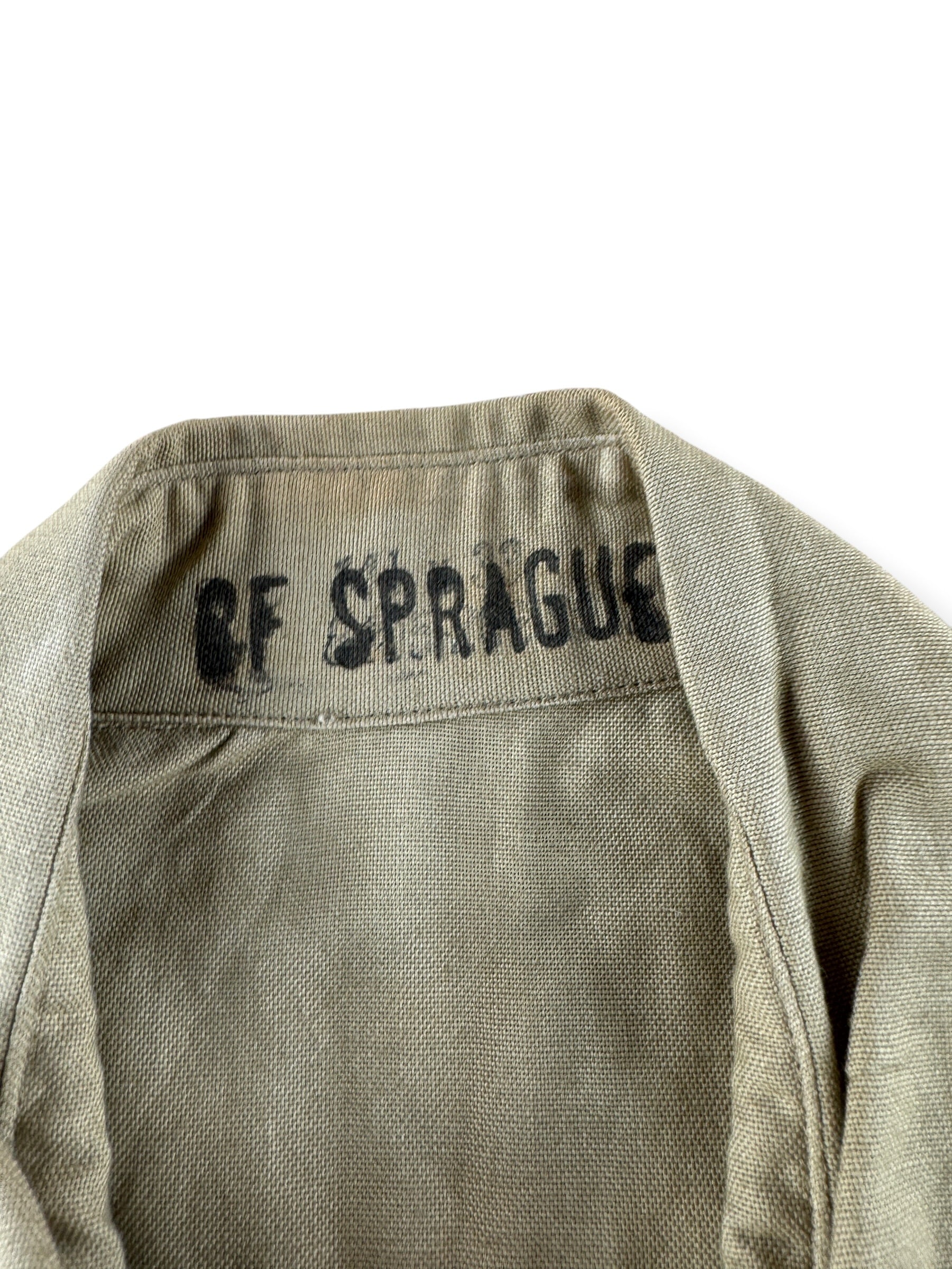 Name on Vintage Vietnam Era US Army Button Up Shirt SZ S