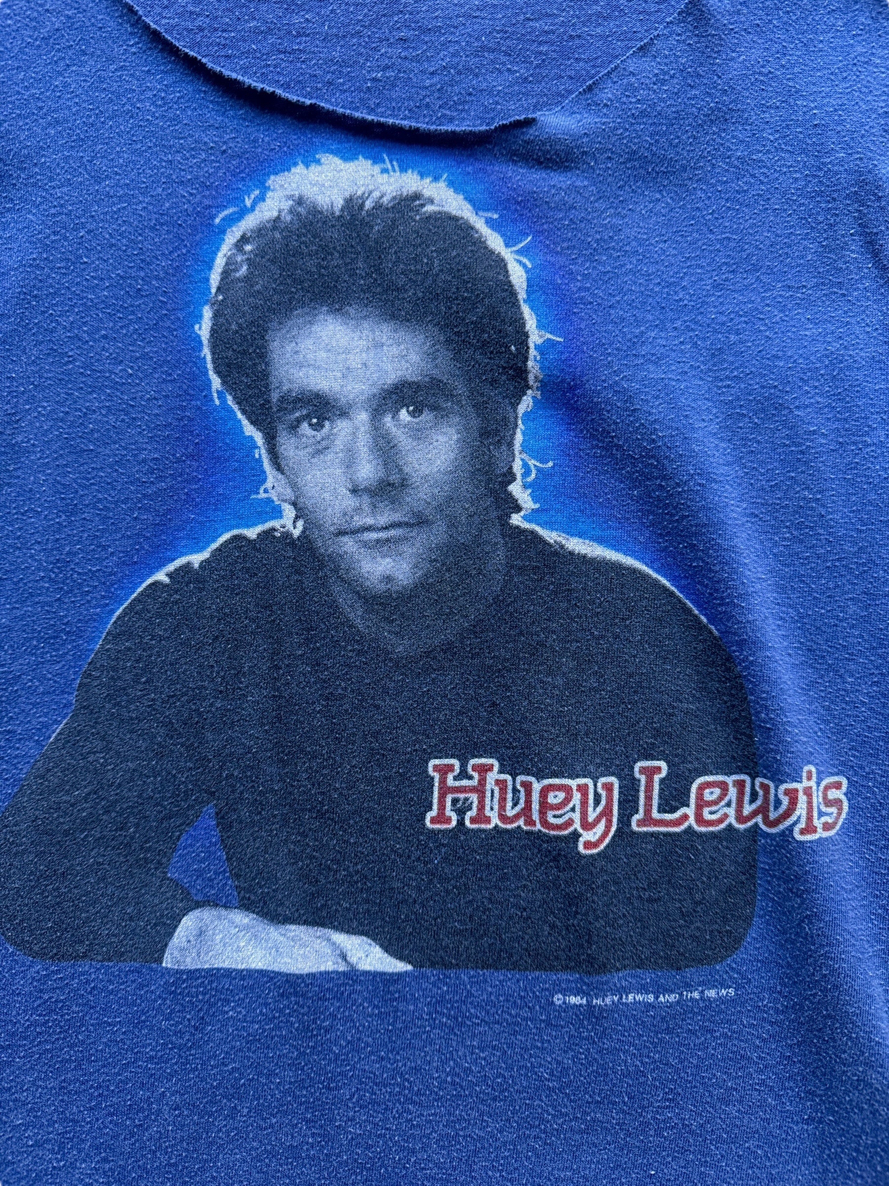 Front Graphic of 1984 Huey Lewis Tee SZ XS