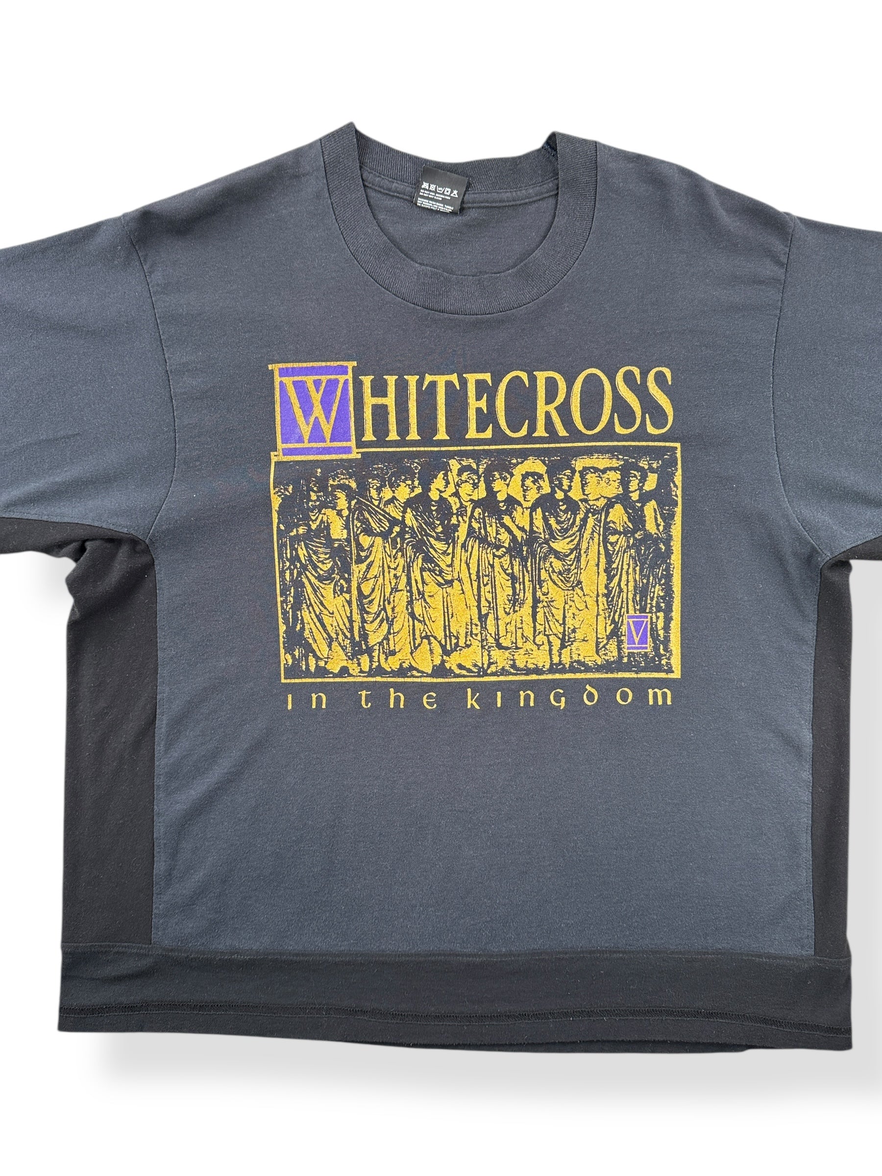 Front Close Up of Vintage Custom Made Whitecross Tee SZ L (Fits XL)