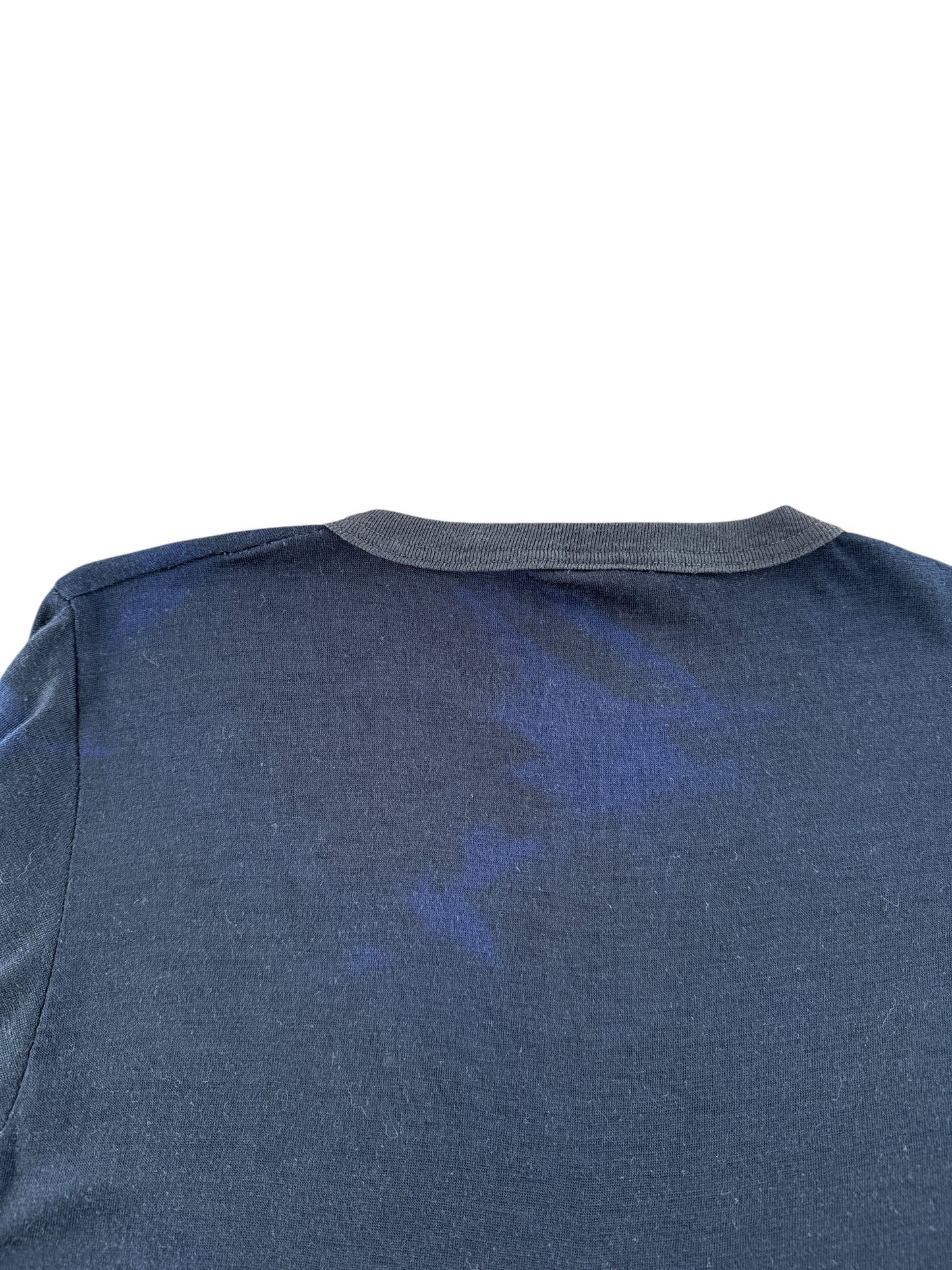 Close up of back on Vintage CBS Canada Cheap Trick LS Tee