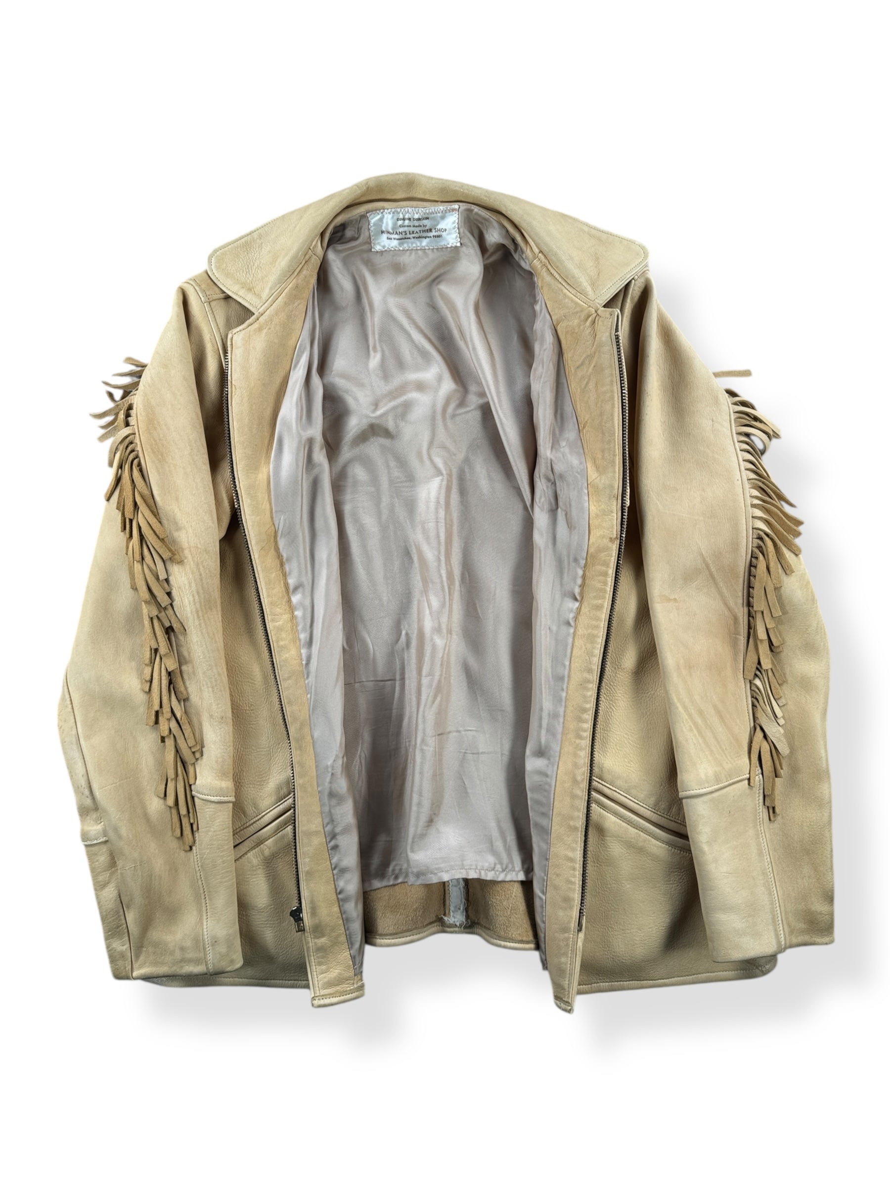Inside of Vintage Fringed Doeskin Jacket SZ M