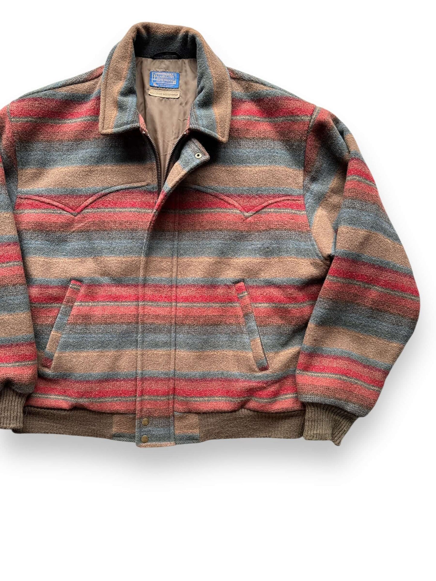 front left of Vintage Pendleton High Grade Western Wear Bomber Jacket SZ XL