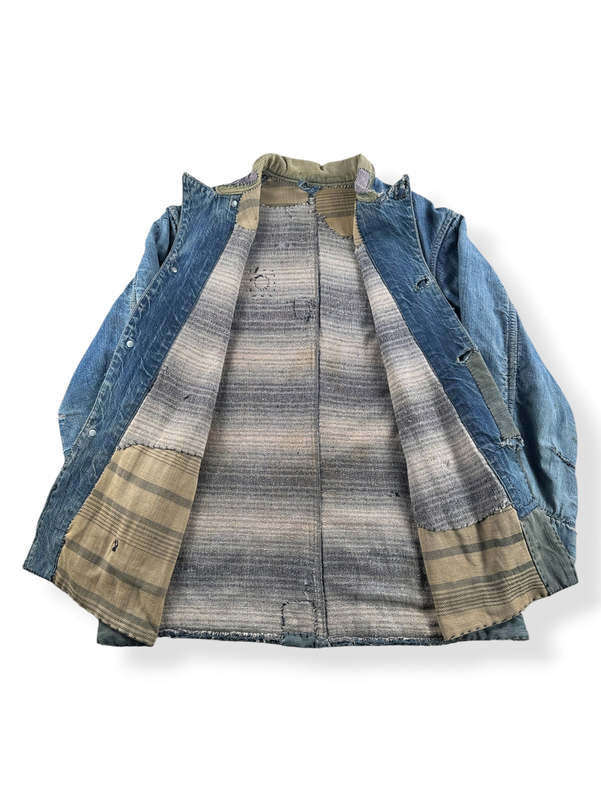 Inside of Vintage 1940s Oshkosh Chore Coat SZ XL