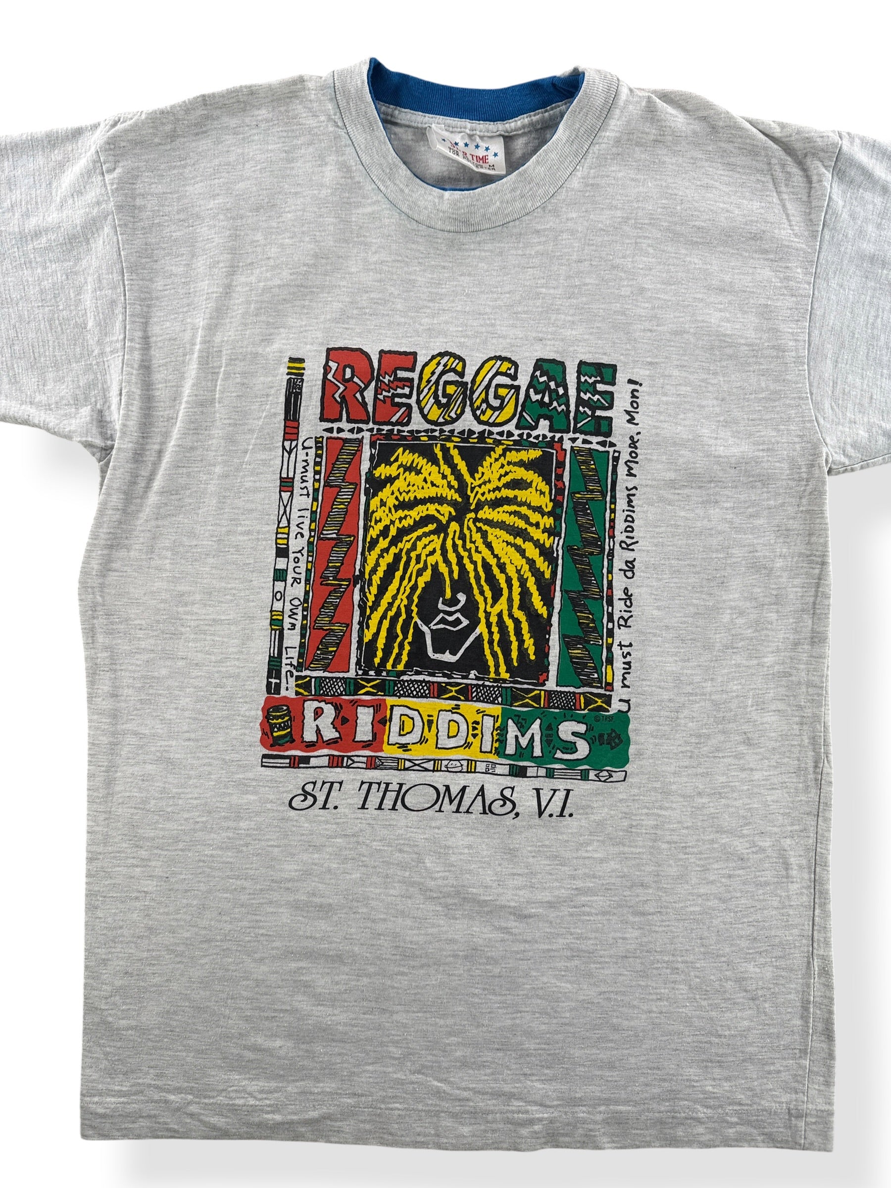 Front Close Up of Vintage Reggae St Thomas Tee SZ M