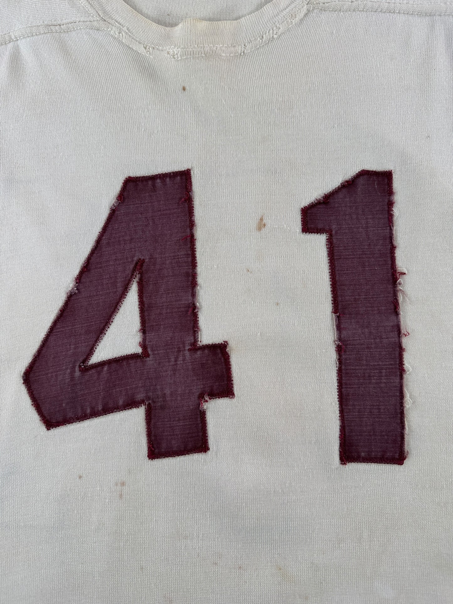 41 on Vintage Ernie Rose "41" Durene Jersey SZ L