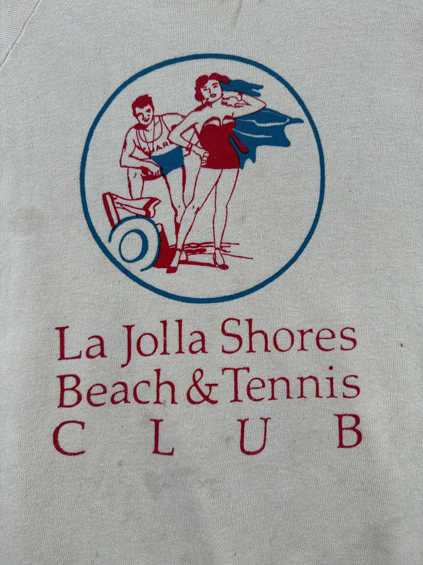 Graphic of Vintage La Jolla Shores Beach & Tennis Club Crewneck SZ XL