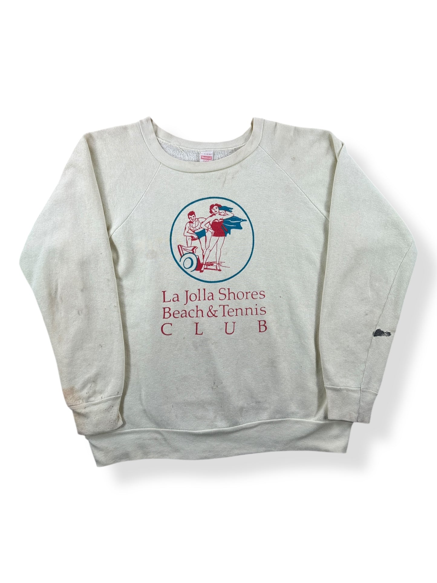 Front of Vintage La Jolla Shores Beach & Tennis Club Crewneck SZ XL