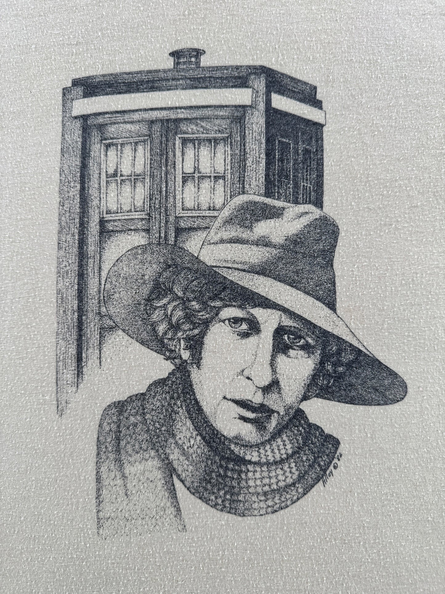 Graphic of Vintage Tom Baker Doctor Who Tee SZ S (Fits XS)