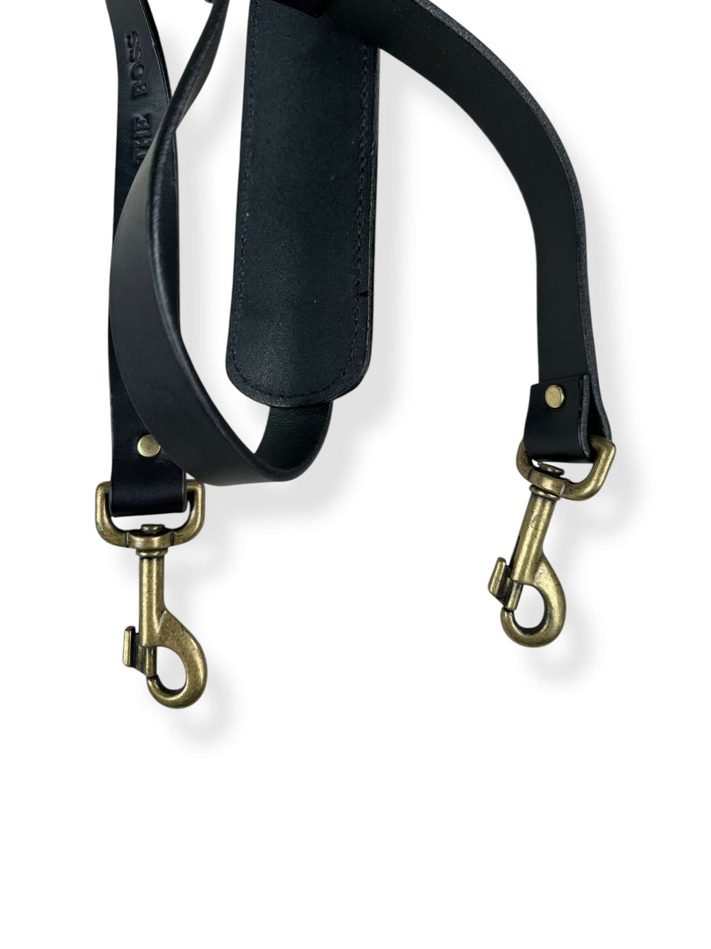 Brass Hardware on "The Boss" Filson Bridle Leather Shoulder Strap