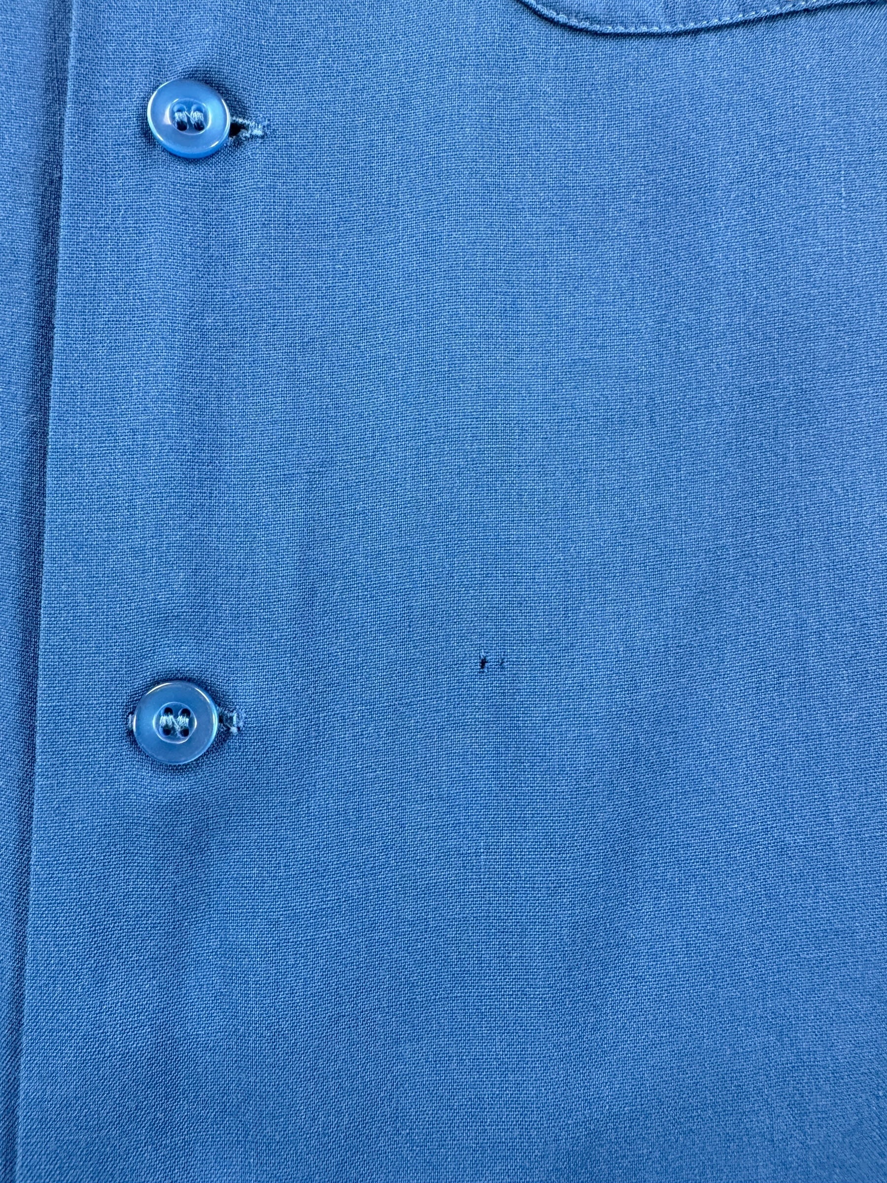 Small Hole on Vintage Union Carbide Bowling Shirt SZ M