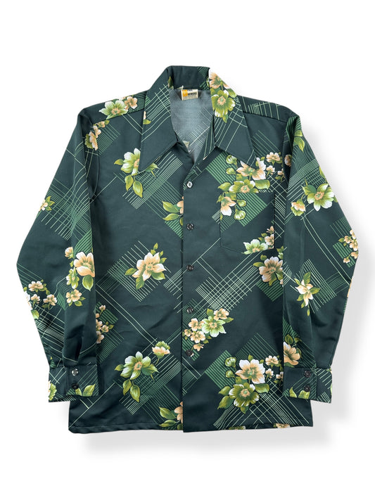 Front of Vintage Paul Howard Floral Disco Shirt SZ M