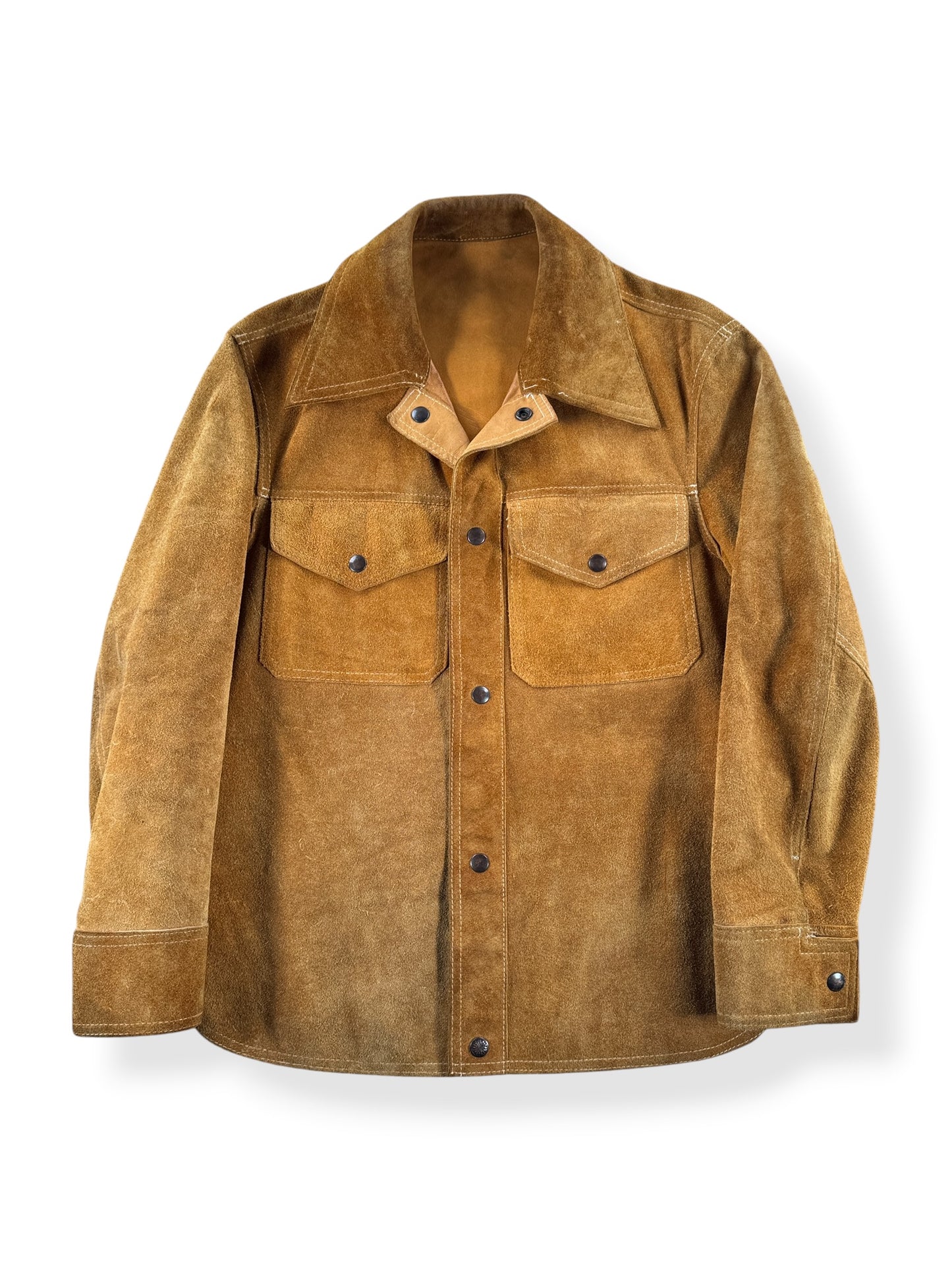 Front of Vintage Reversible Suede Shirt Jac SZ S