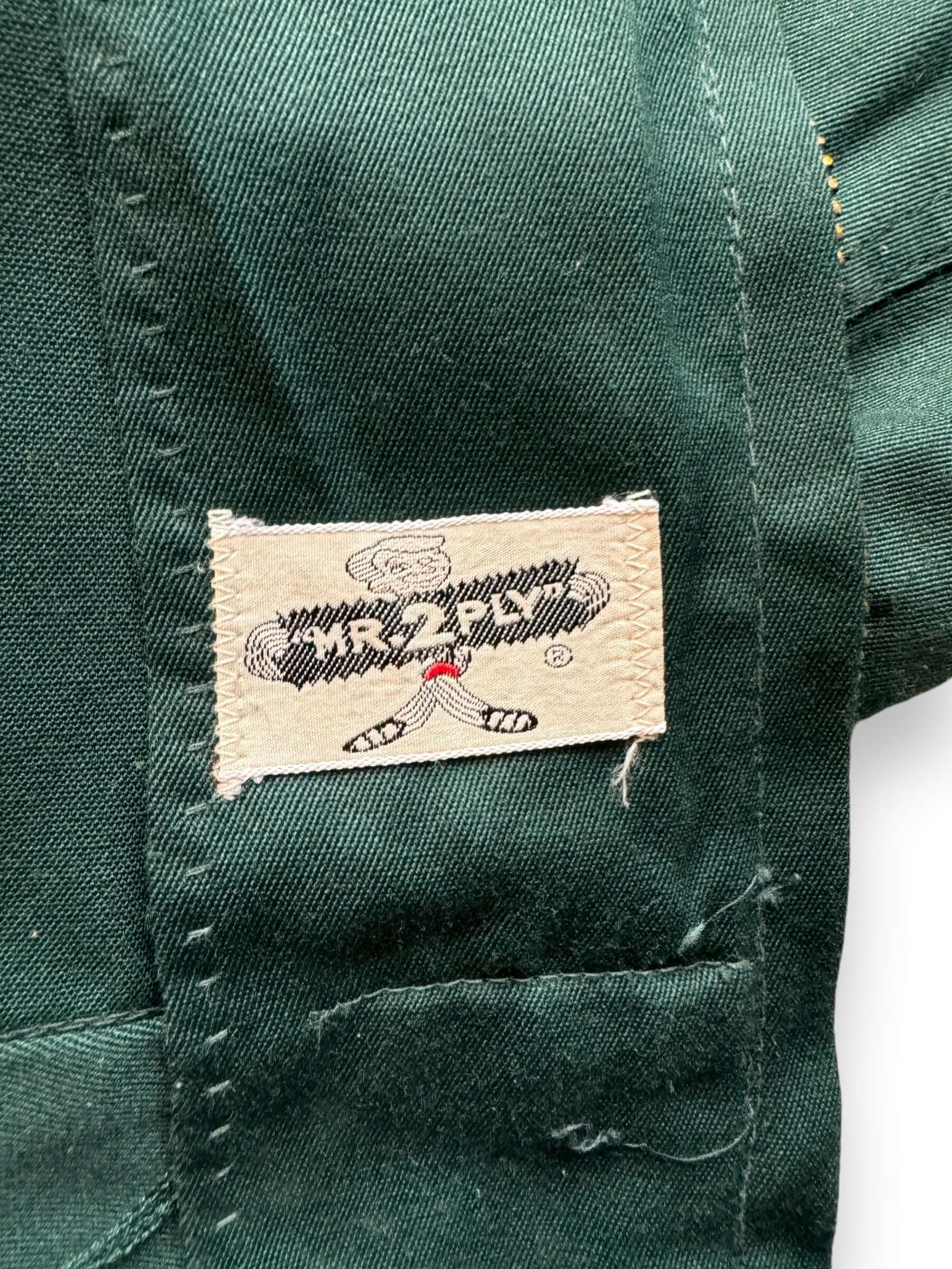 Vintage Green Mr 2 Ply Gabardine Jacket SZ 44 – The Barn Owl