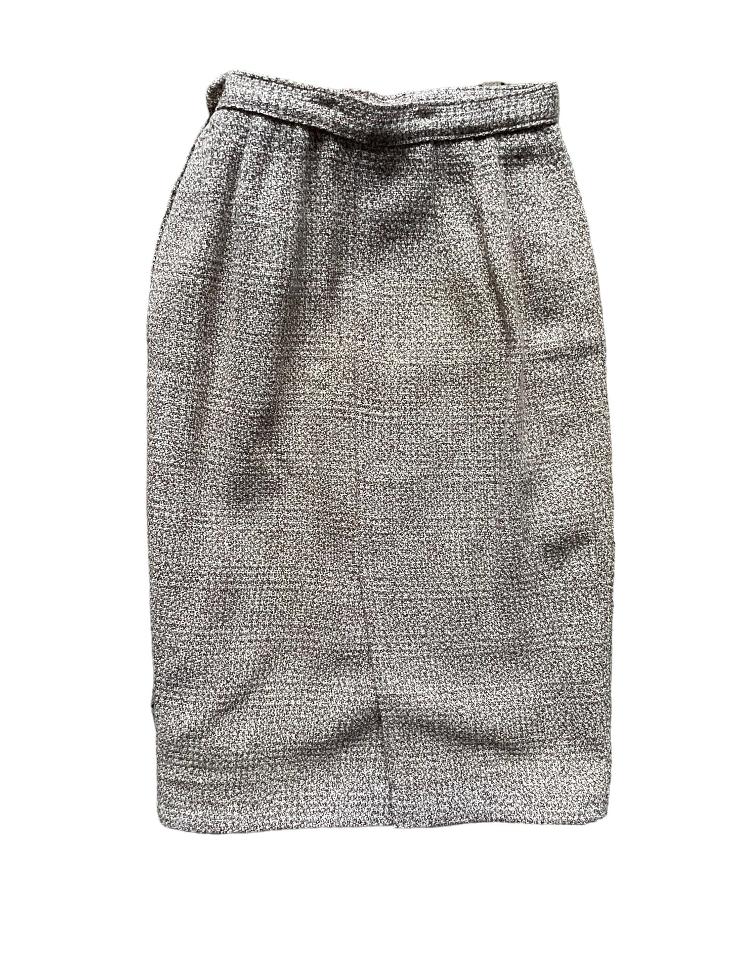 Full back of skirt Vintage 1950s Wool Skirt and Top Set SZ M  |  Barn Owl Vintage Skirt Sets | Seattle Vintage Skirts