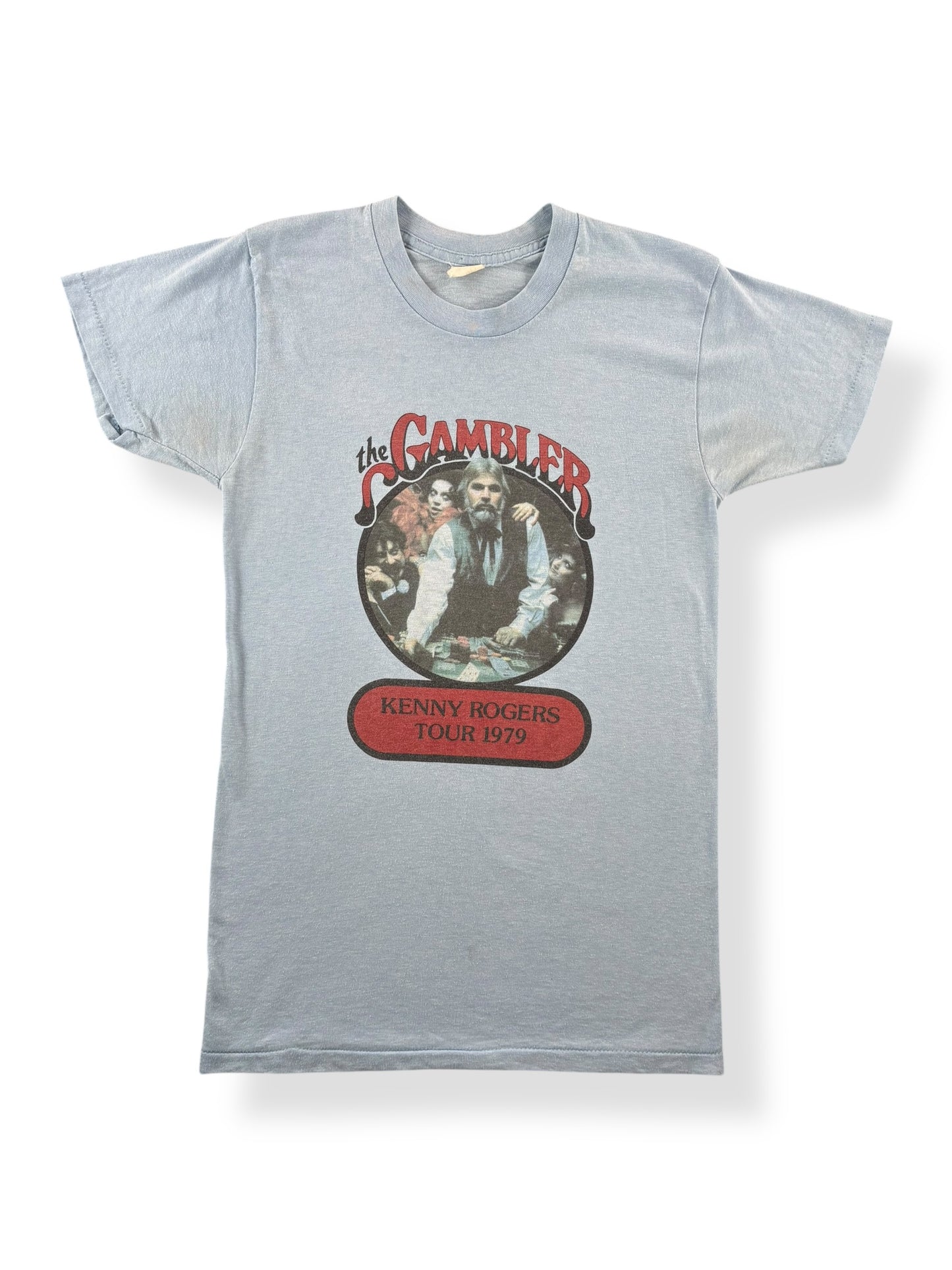 Front of Vintage Kenny Rogers The Gambler Tee SZ M (Fits XS)