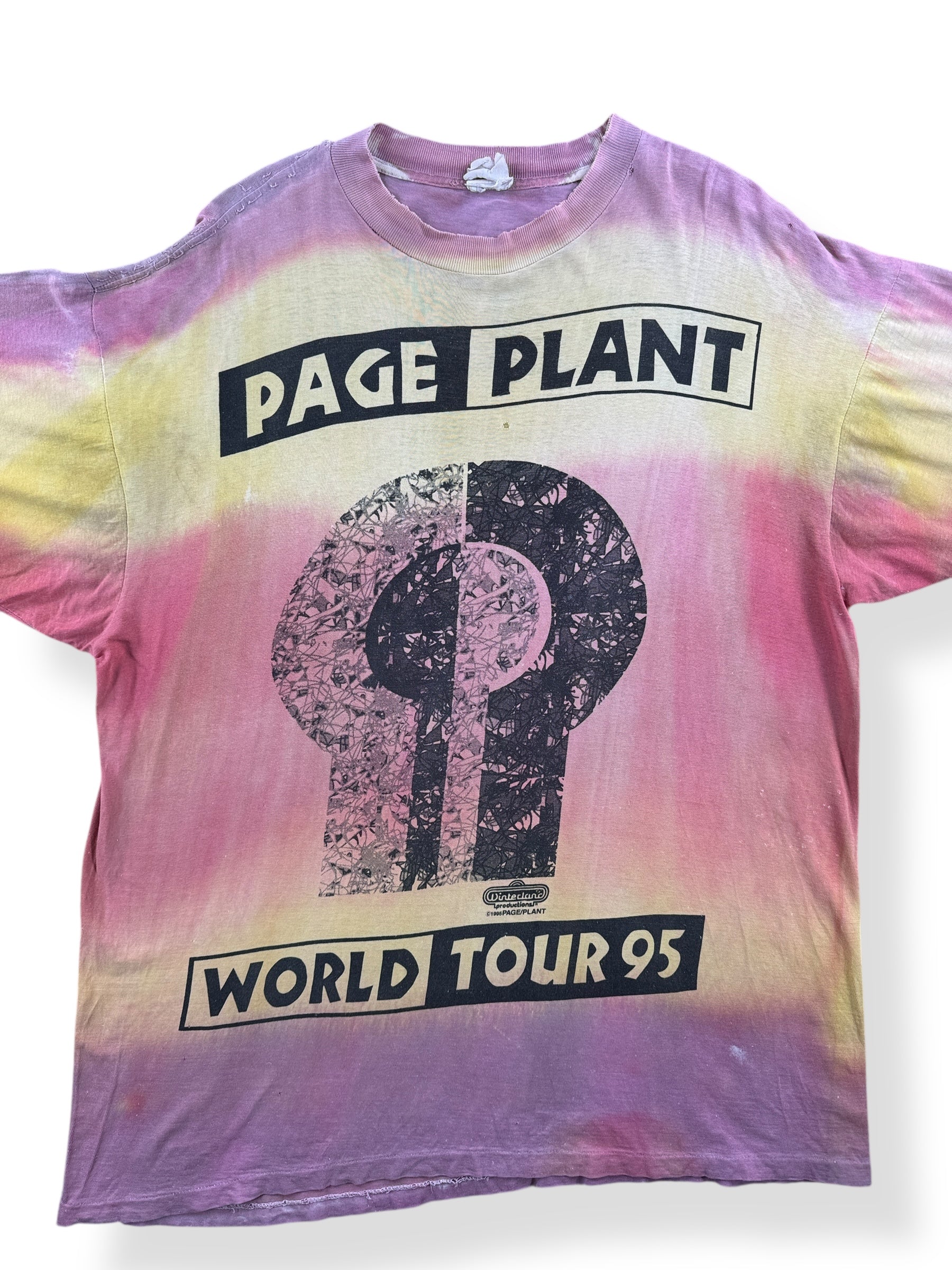 Front Close Up of Vintage Winterland Page Plant 1995 No Quarter Thrasher SZ XL