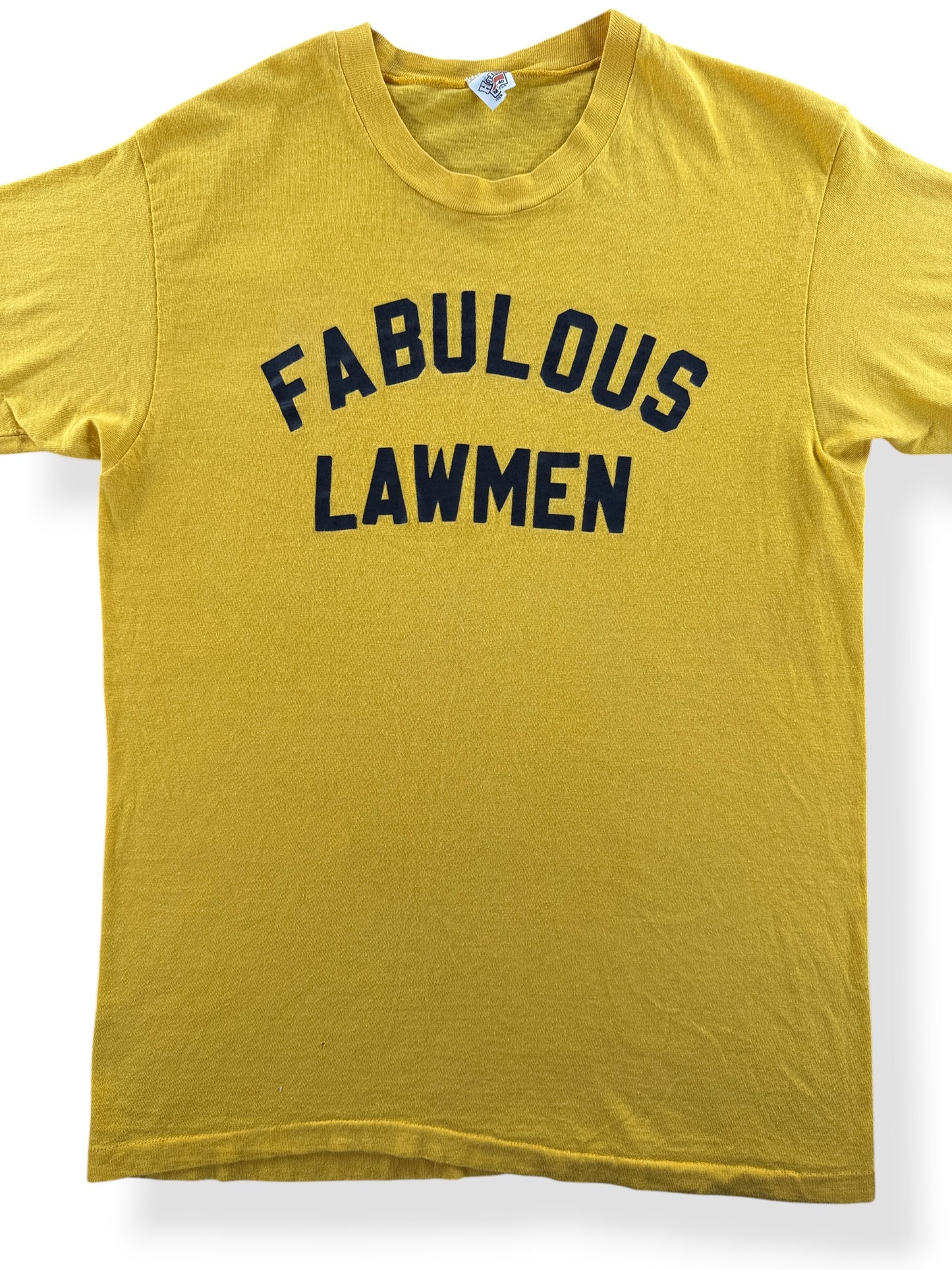 Front Close Up of Vintage Fabulous Lawmen Tee SZ M (Fits S)