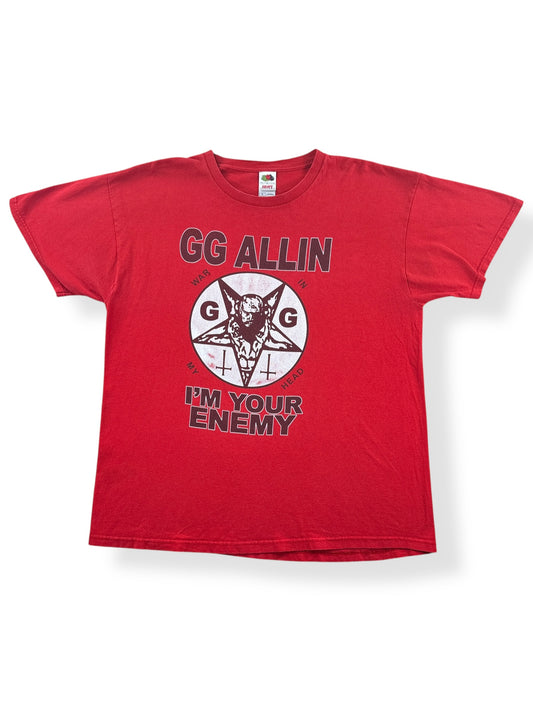 Front of Vintage GG Allin I'm Your Enemy Tee SZ XL