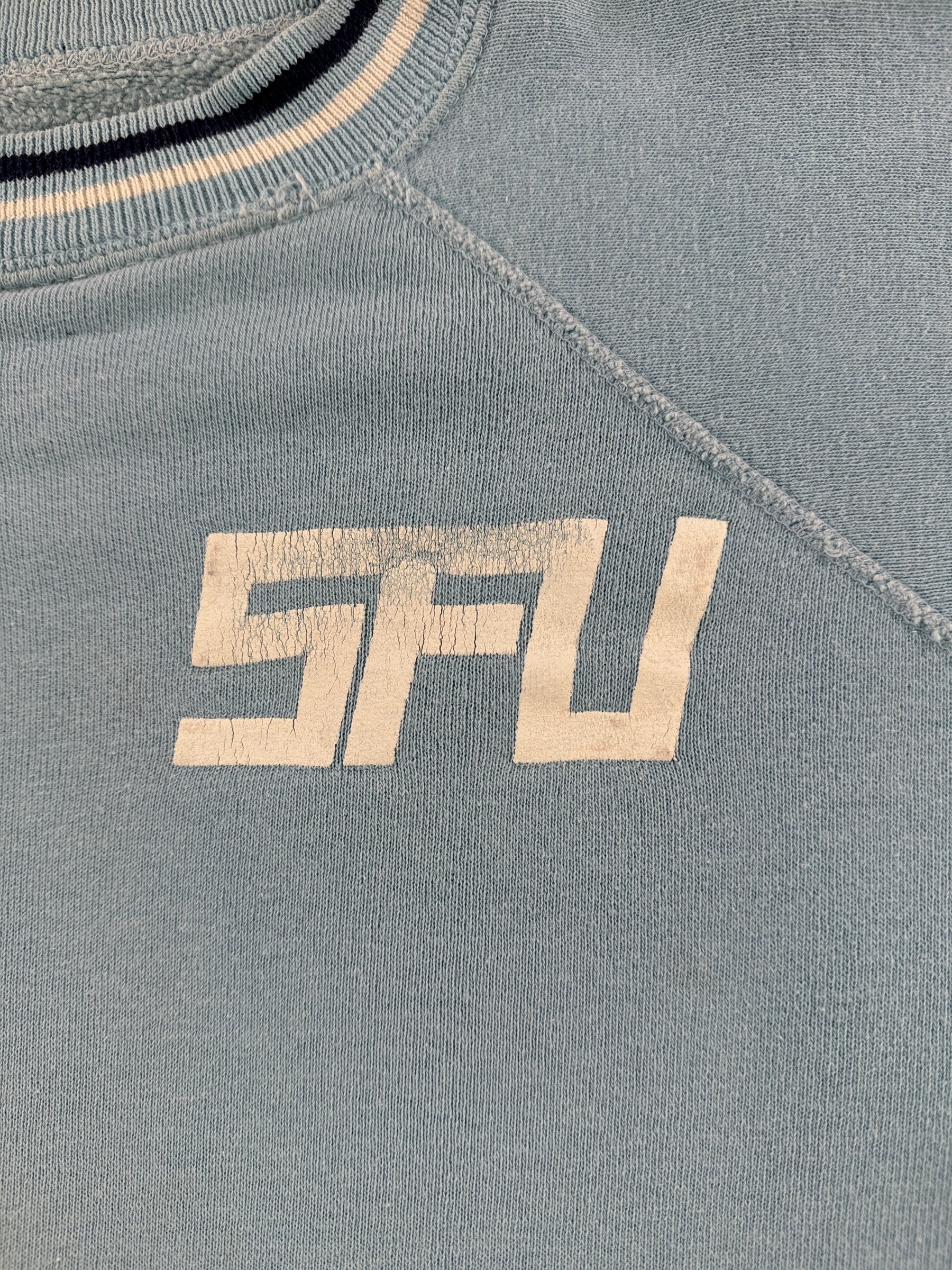 Front Graphic of Vintage SFU Shortie Crewneck AS IS SZ L