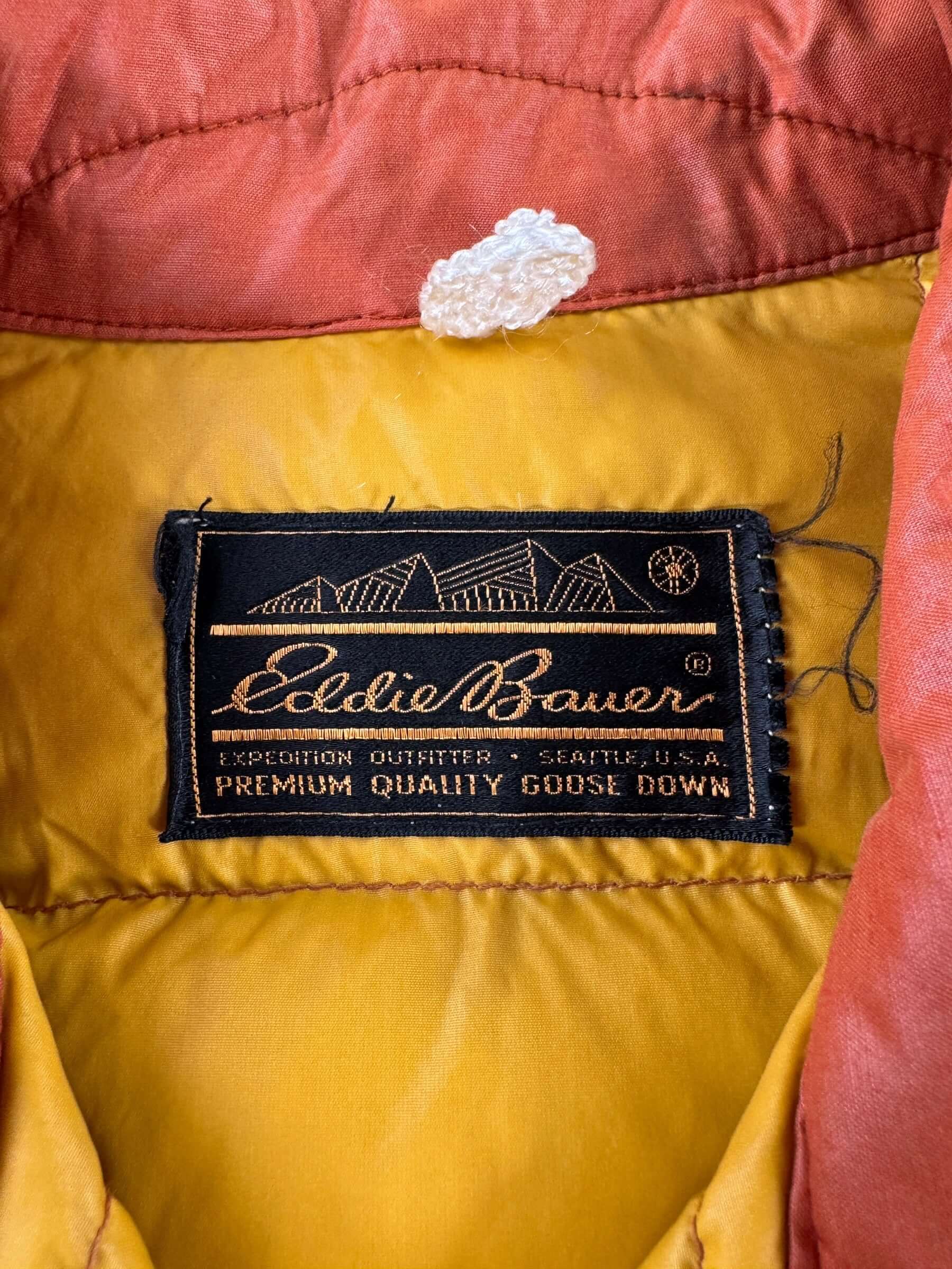 Label on Vintage Quilted Eddie Bauer Shacket SZ S
