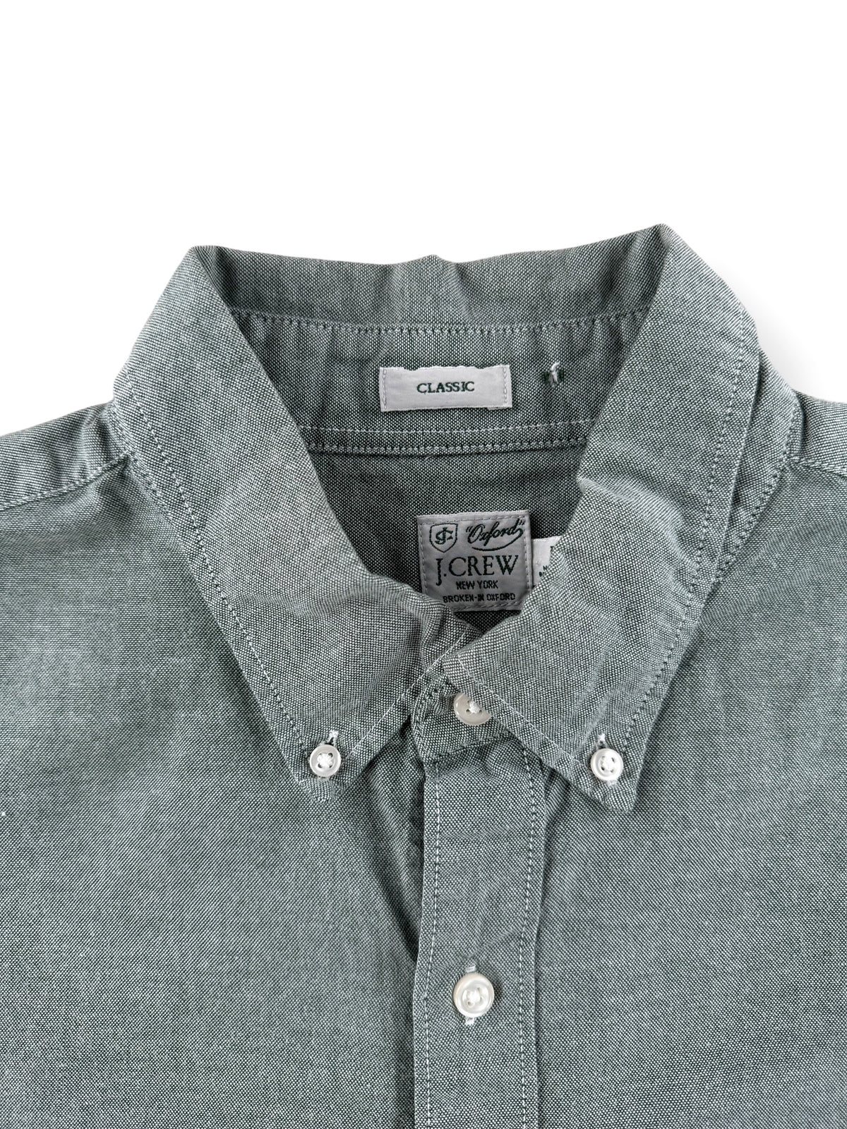 Collar on Vintage J. Crew Oxford Shirt SZ L