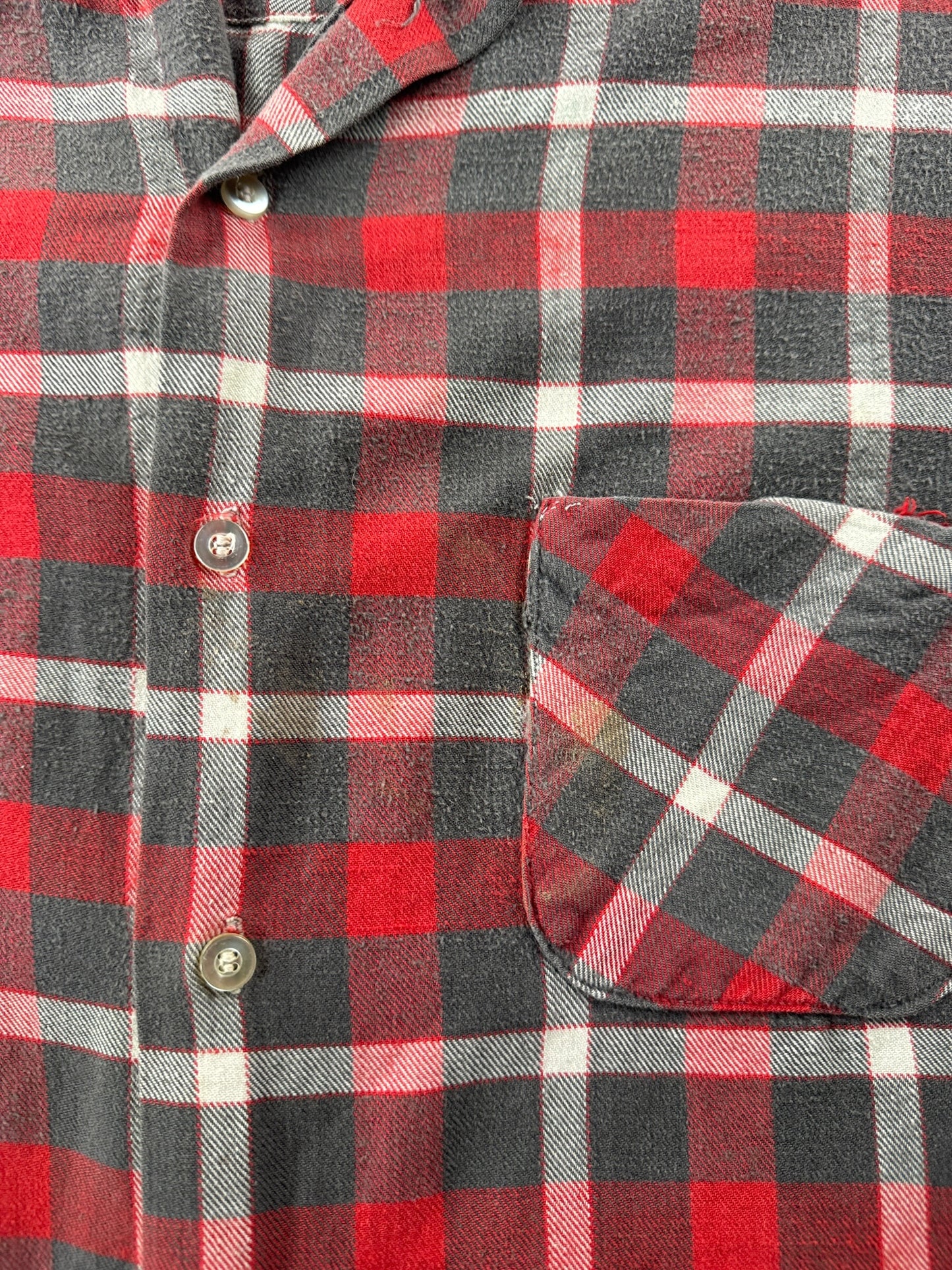 Pattern Vintage 60s Era Sussex Cotton Flannel SZ L