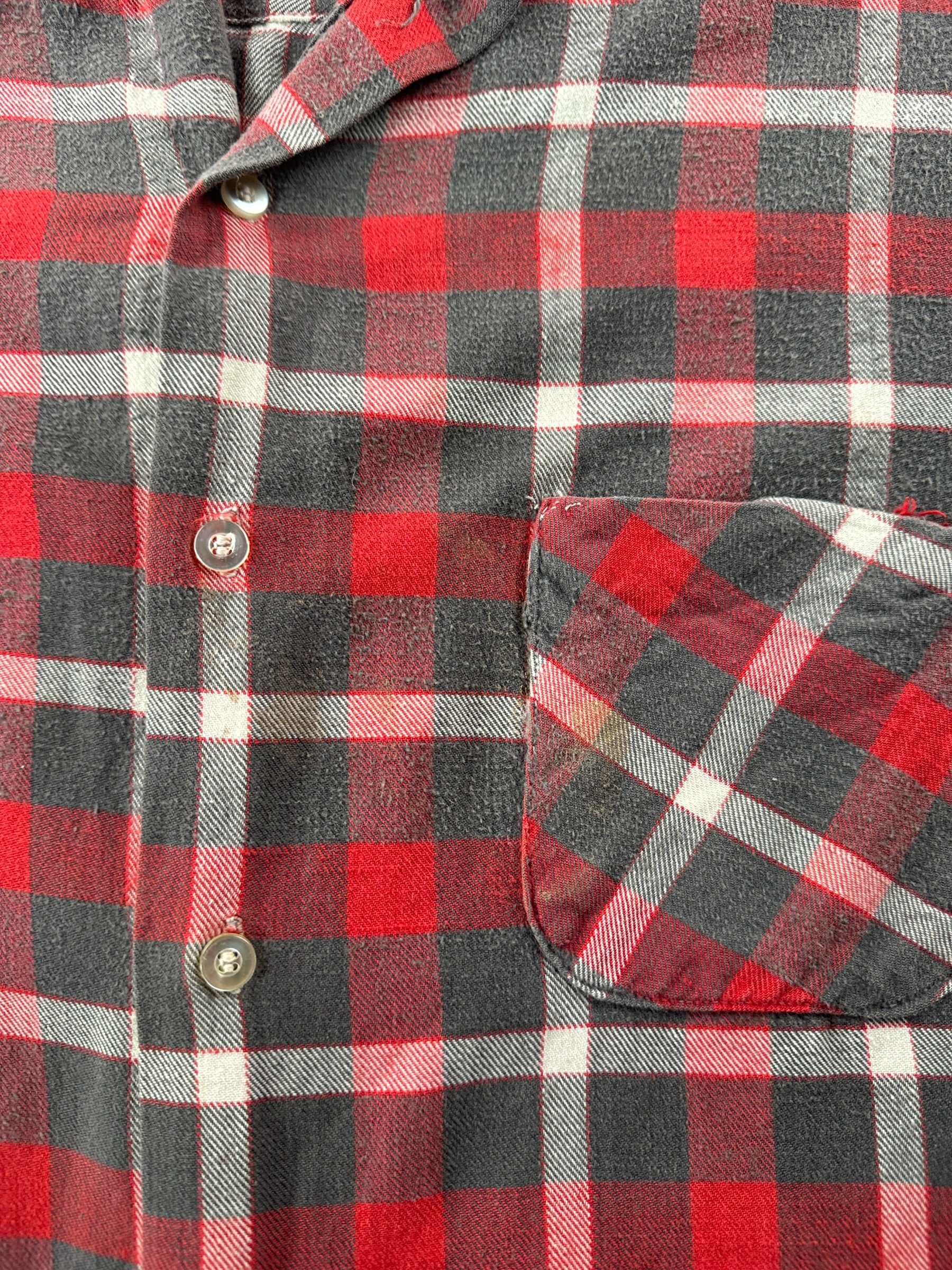 Pattern Vintage 60s Era Sussex Cotton Flannel SZ L